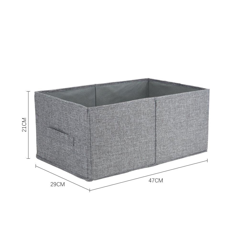 Grey - LIFE IDEAS - 3pcs Foldable Fabric Clothes Storage Organizer - 5