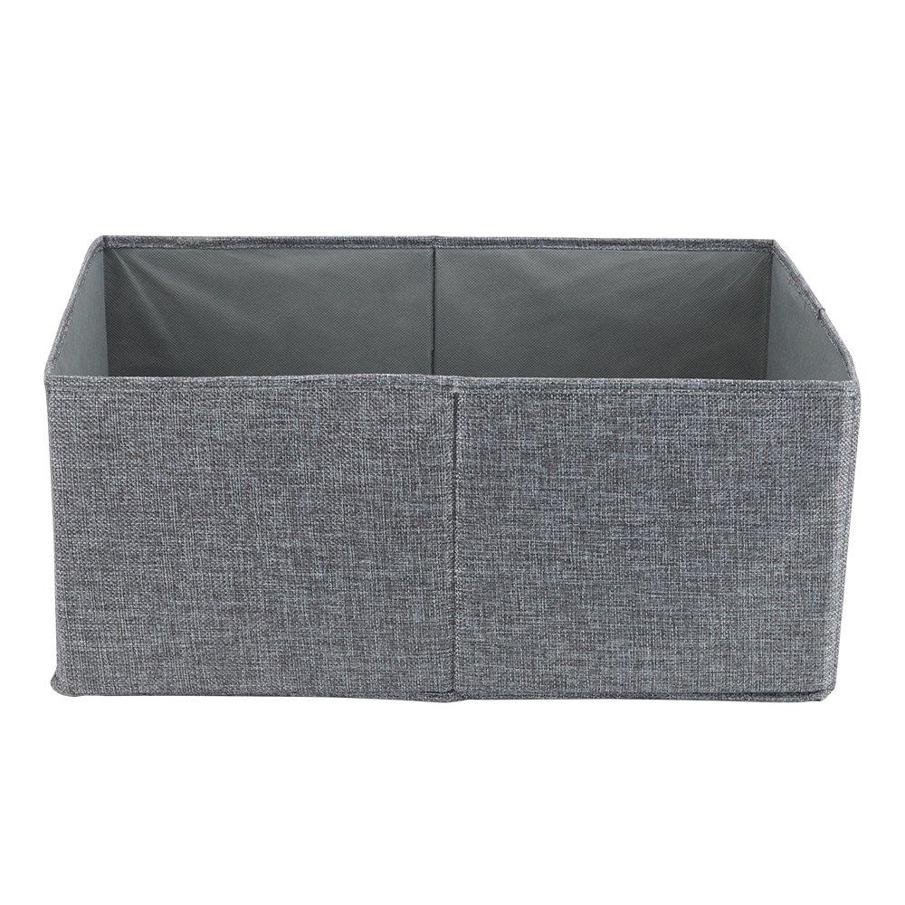 Grey - LIFE IDEAS - 3pcs Foldable Fabric Clothes Storage Organizer - 8