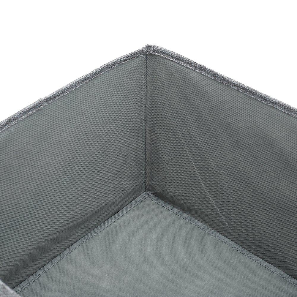 Grey - LIFE IDEAS - 3pcs Foldable Fabric Clothes Storage Organizer - 10