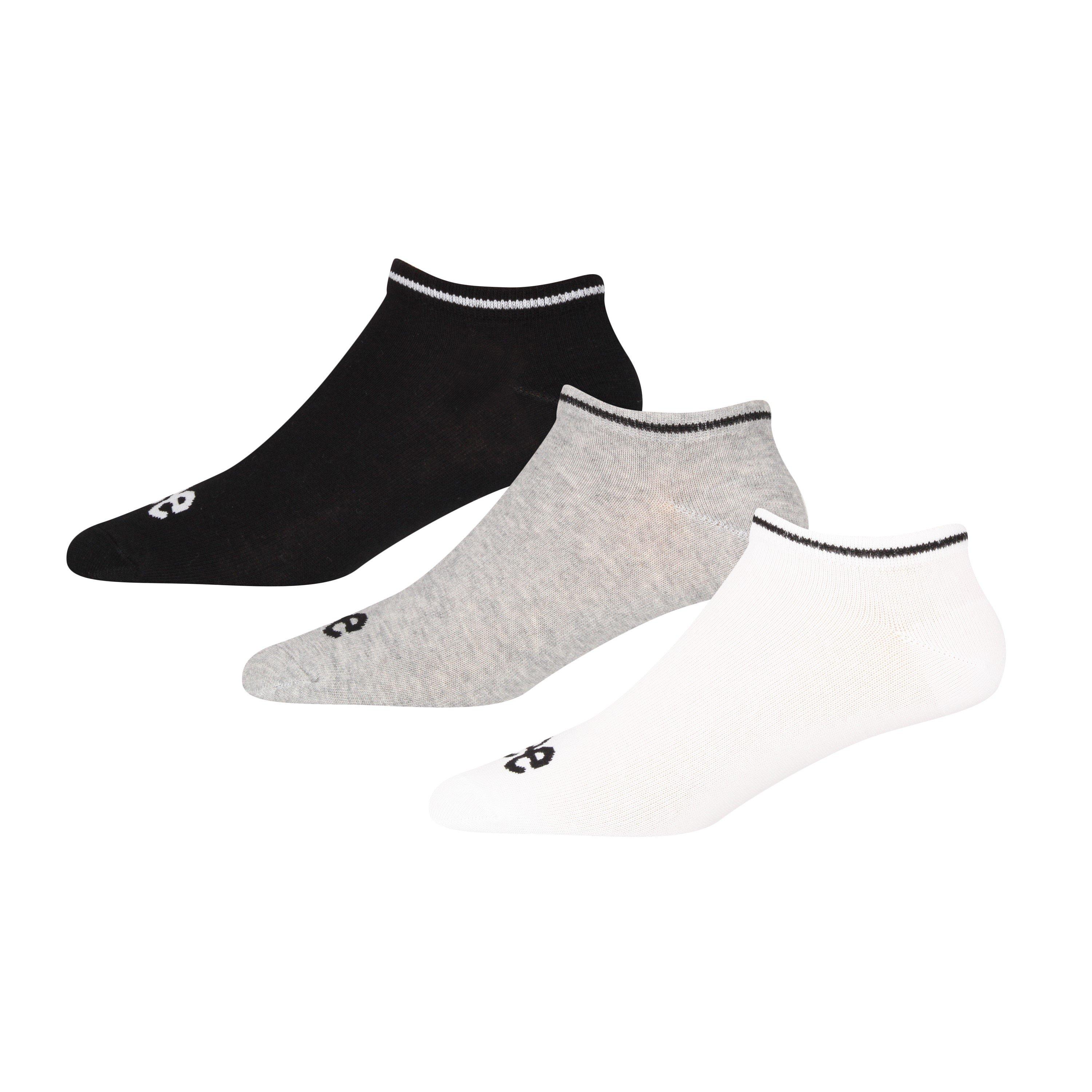 Blk/White/Grey - Lee - Adults Liner Invisible Sock - 1