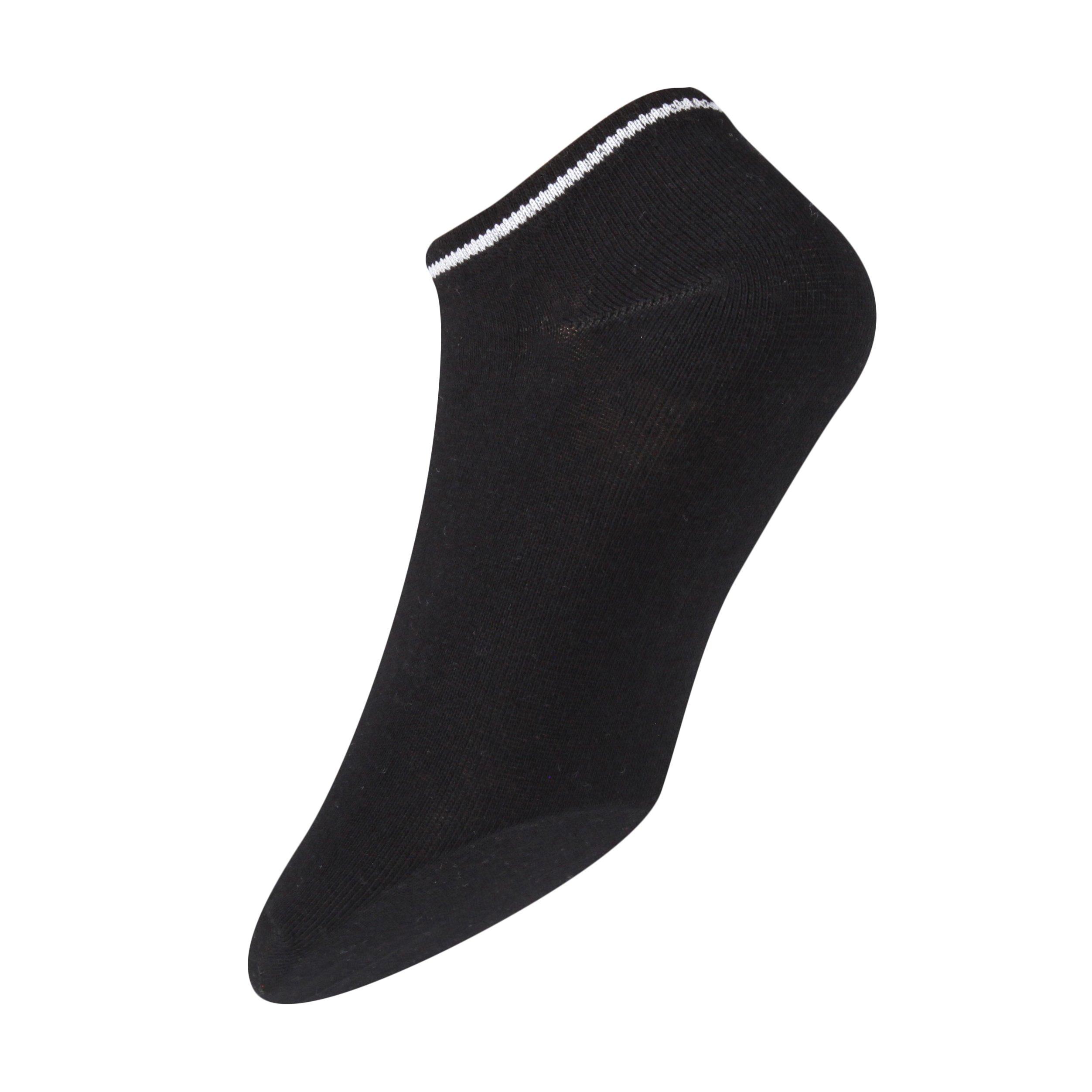 Blk/White/Grey - Lee - Adults Liner Invisible Sock - 6