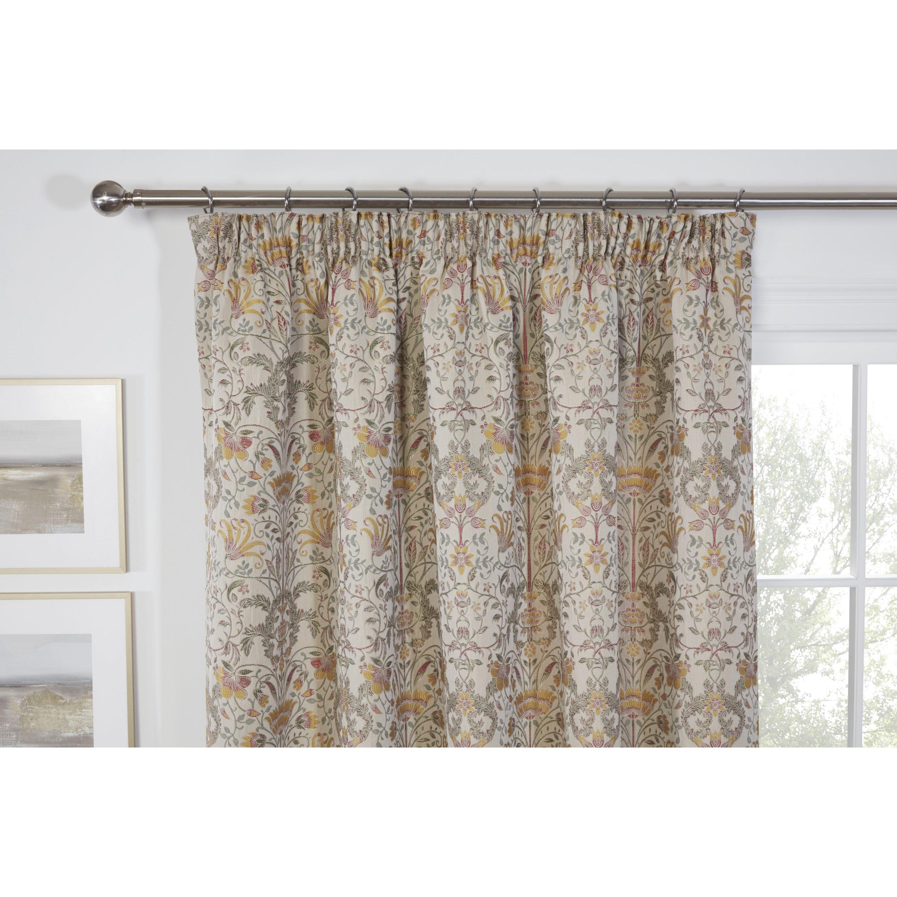 Natural - Sundour - Kyoto Floral Pencil Pleat Curtains - 2
