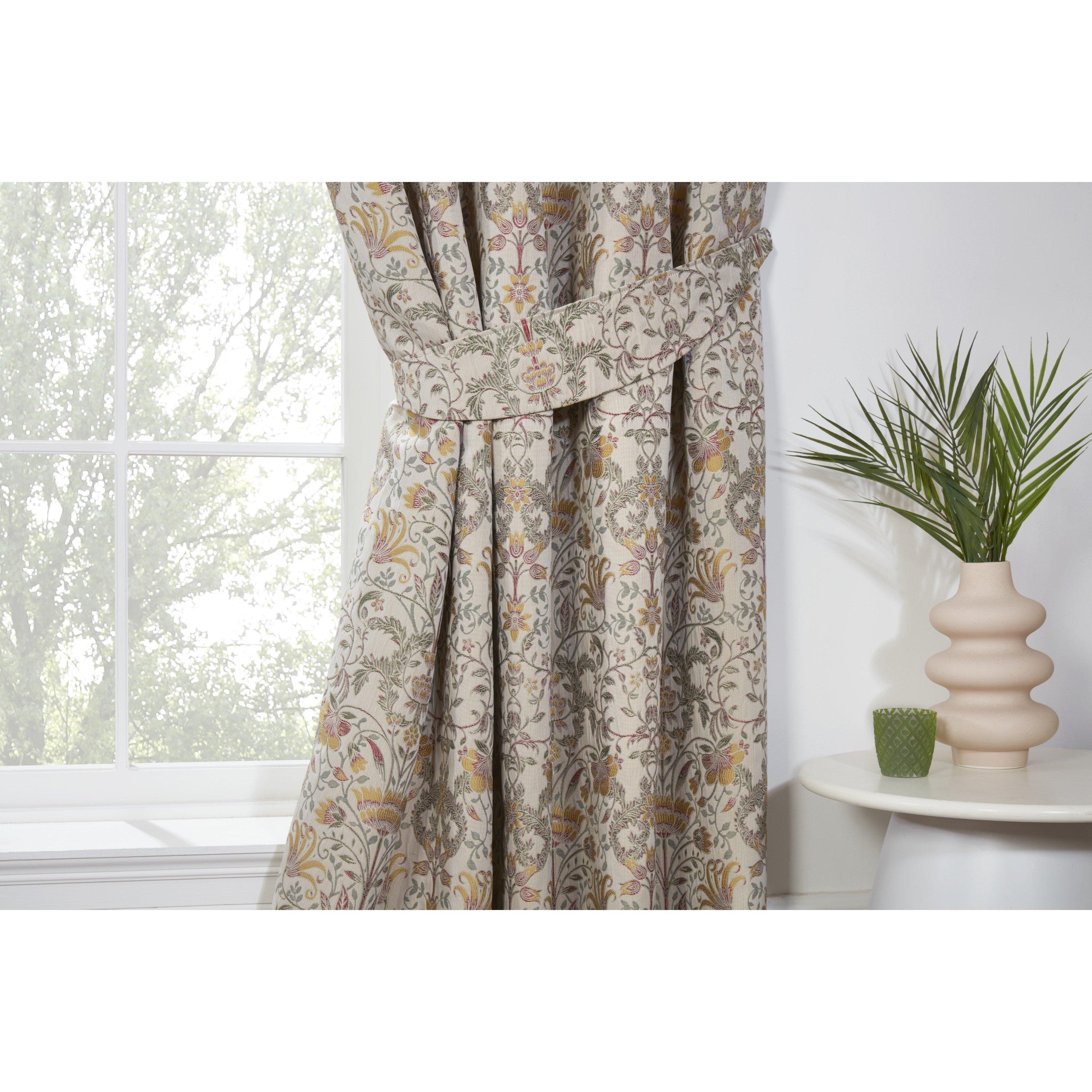Natural - Sundour - Kyoto Floral Pencil Pleat Curtains - 3