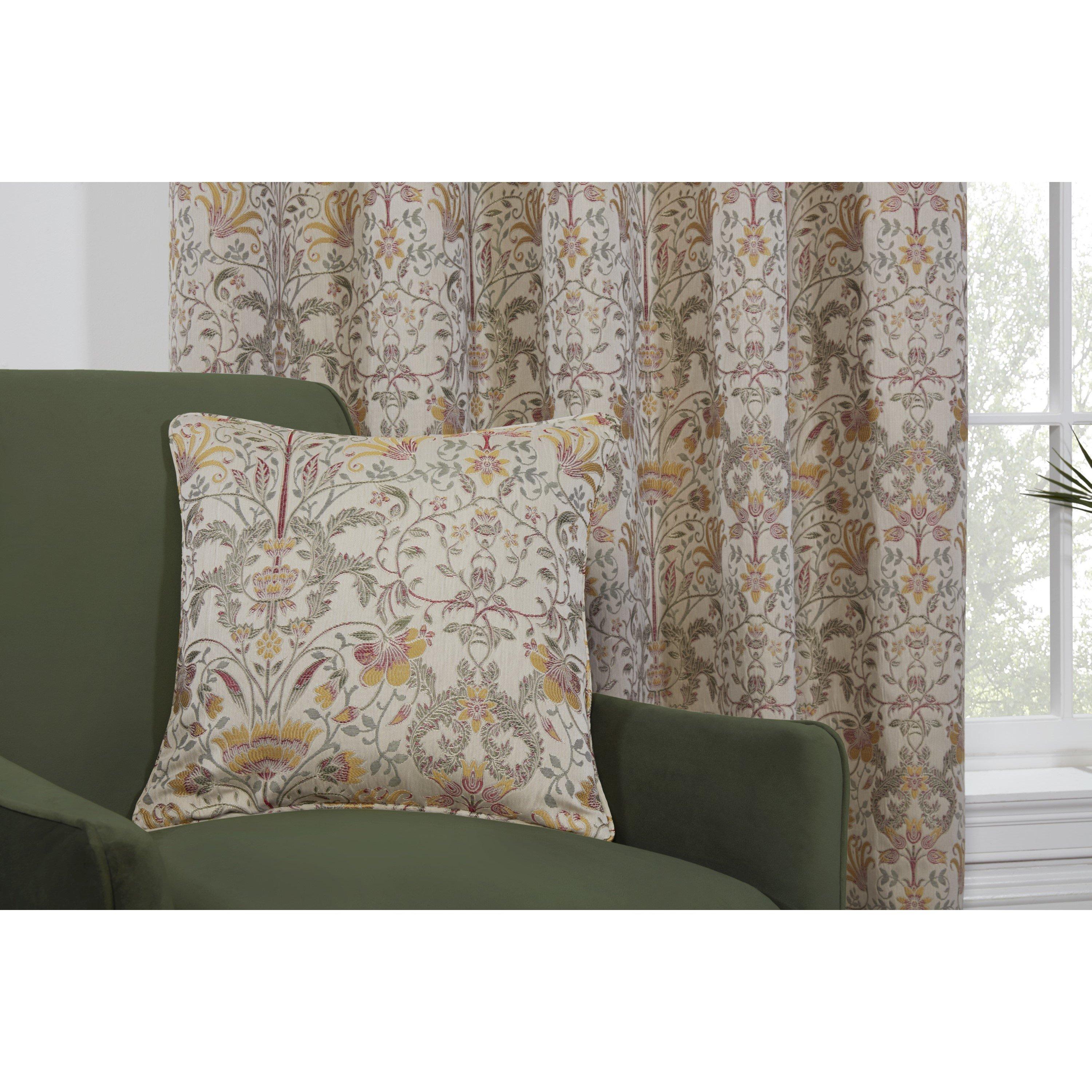 Natural - Sundour - Kyoto Floral Pencil Pleat Curtains - 4