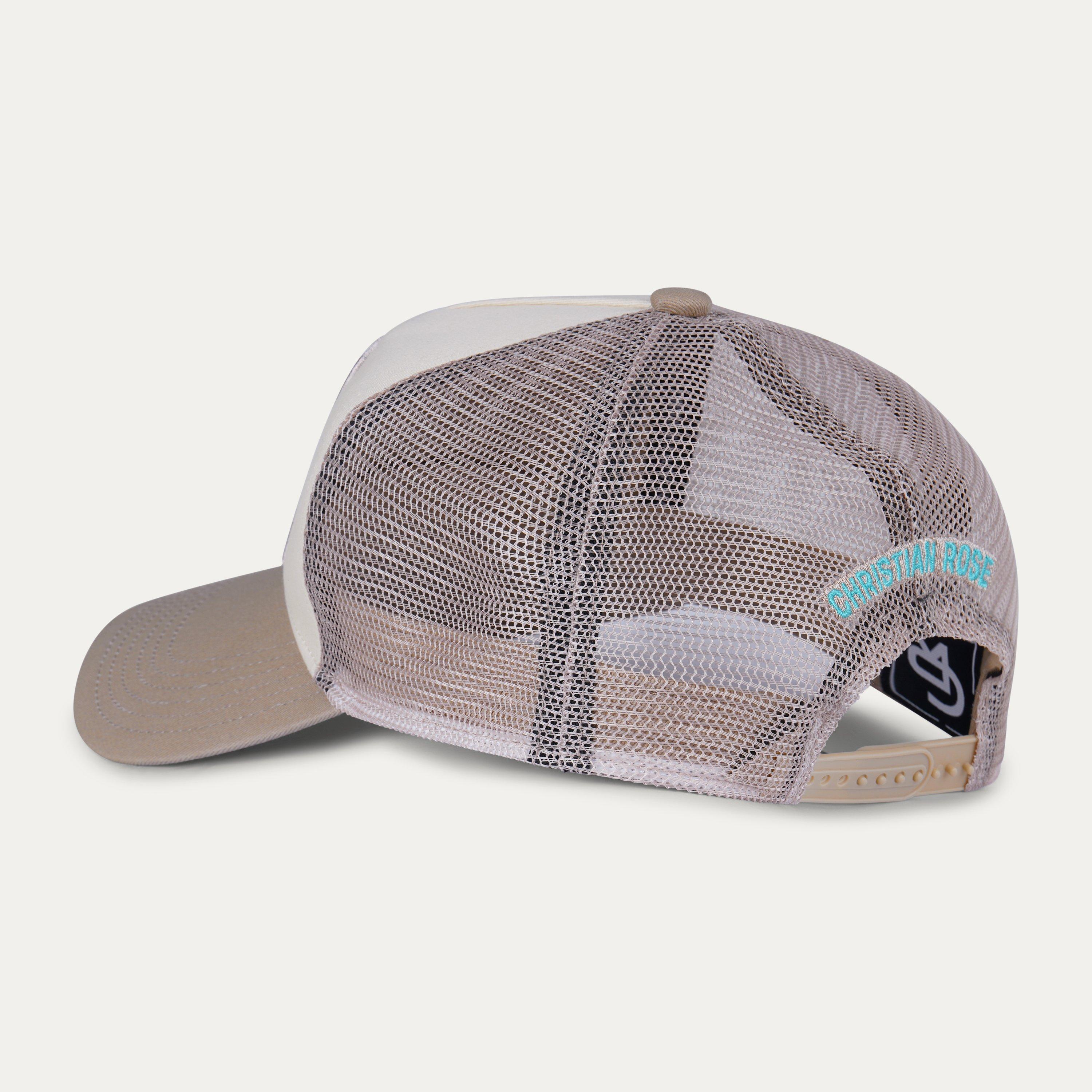 CreamMochaMint - Christian Rose - Men's Box Logo Trucker Cap - 3
