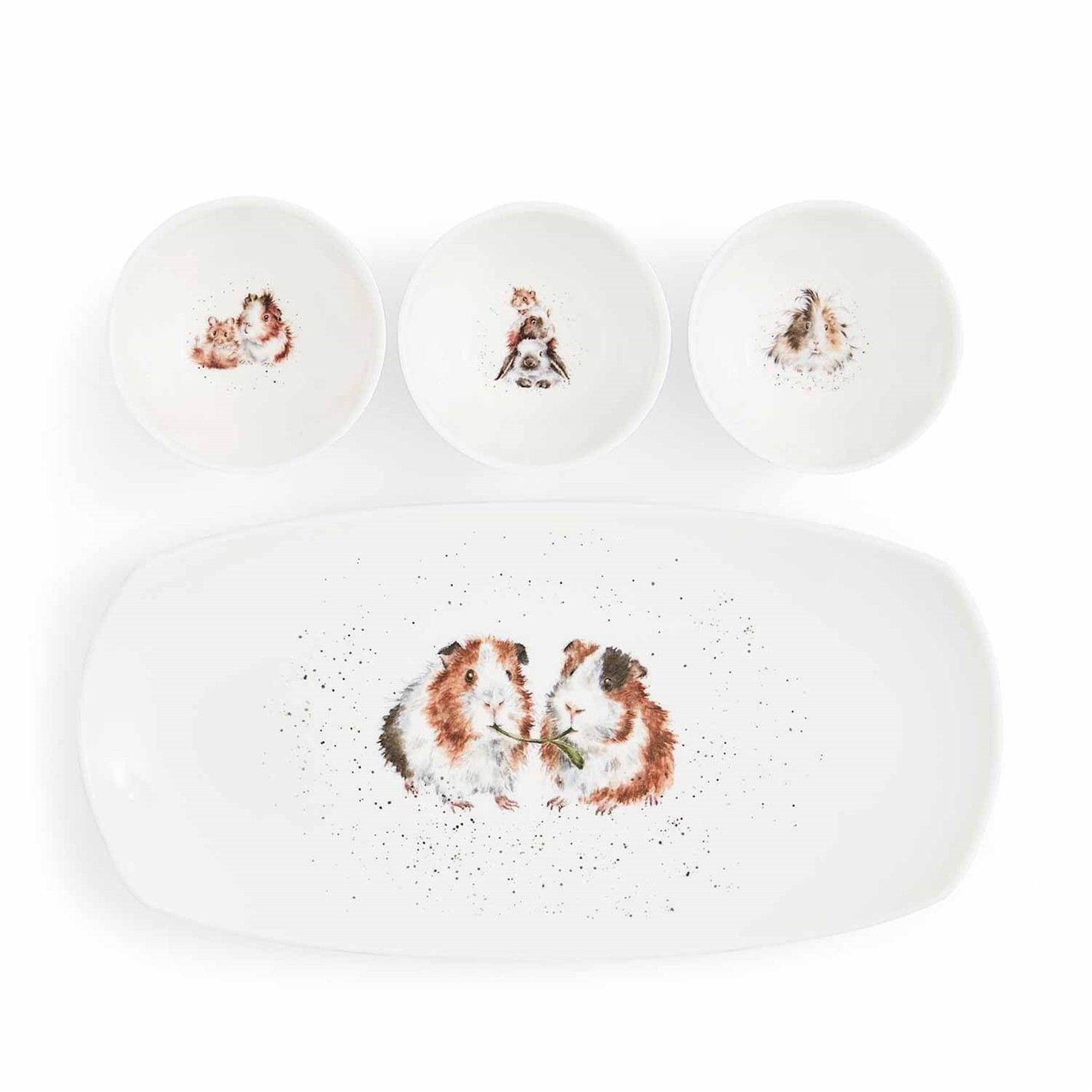 Neutral - Royal Worcester Wrendale - Wrendale Designs Three Bowls Tray Set - 3