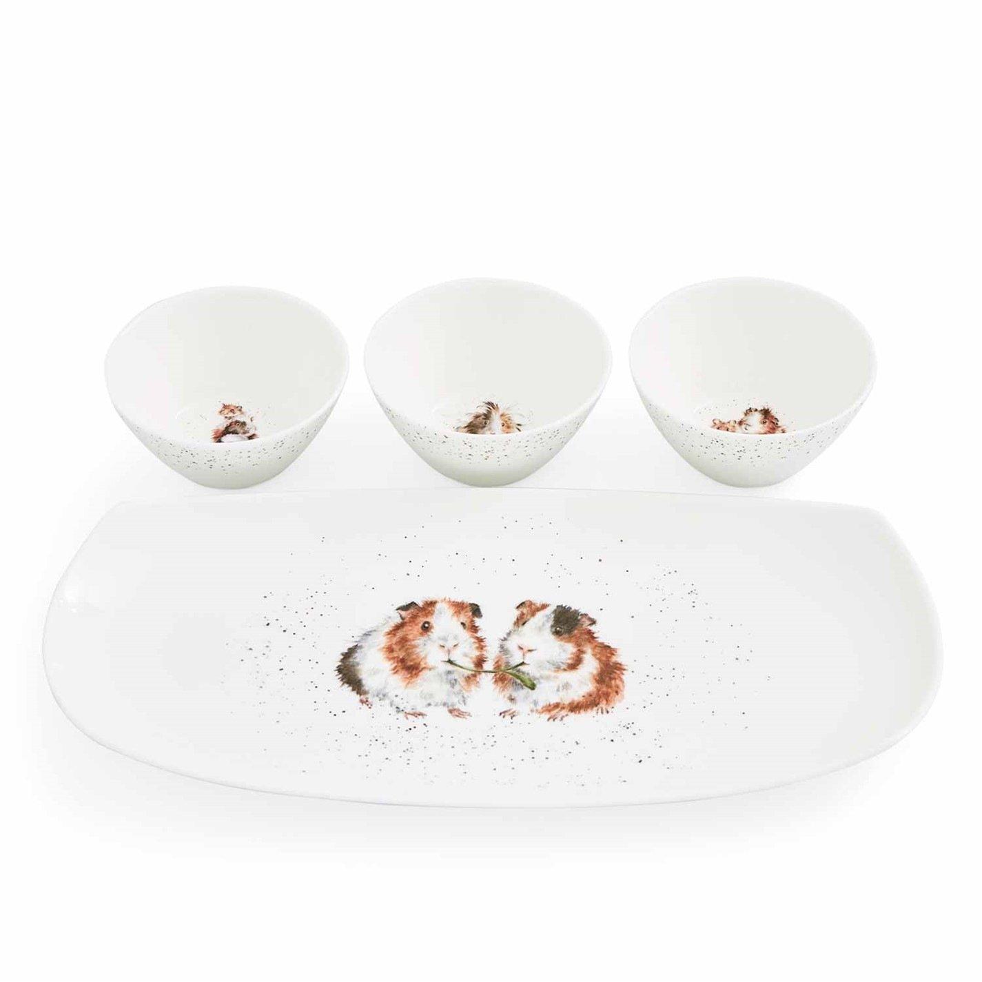 Neutral - Royal Worcester Wrendale - Wrendale Designs Three Bowls Tray Set - 4