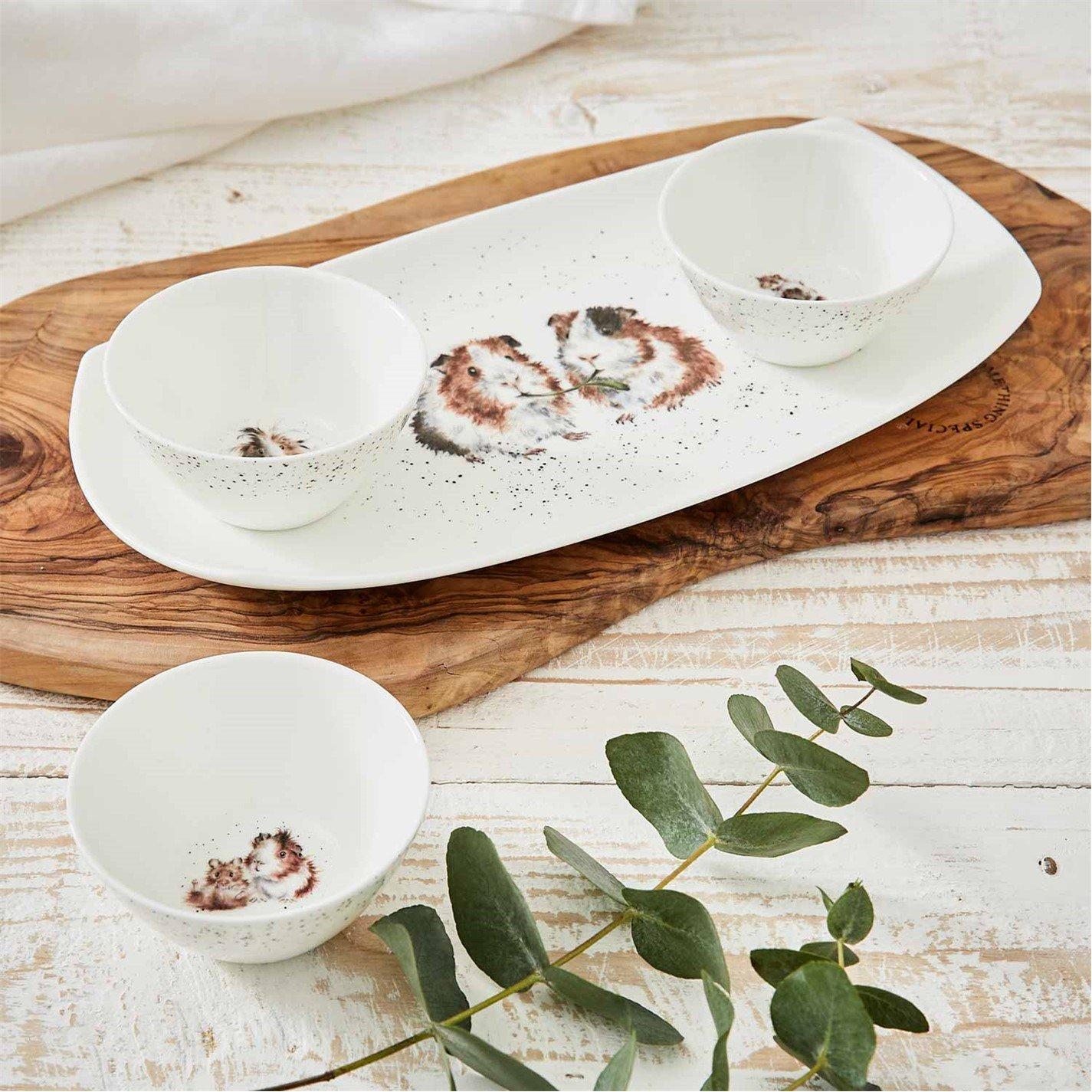Neutral - Royal Worcester Wrendale - Wrendale Designs Three Bowls Tray Set - 6