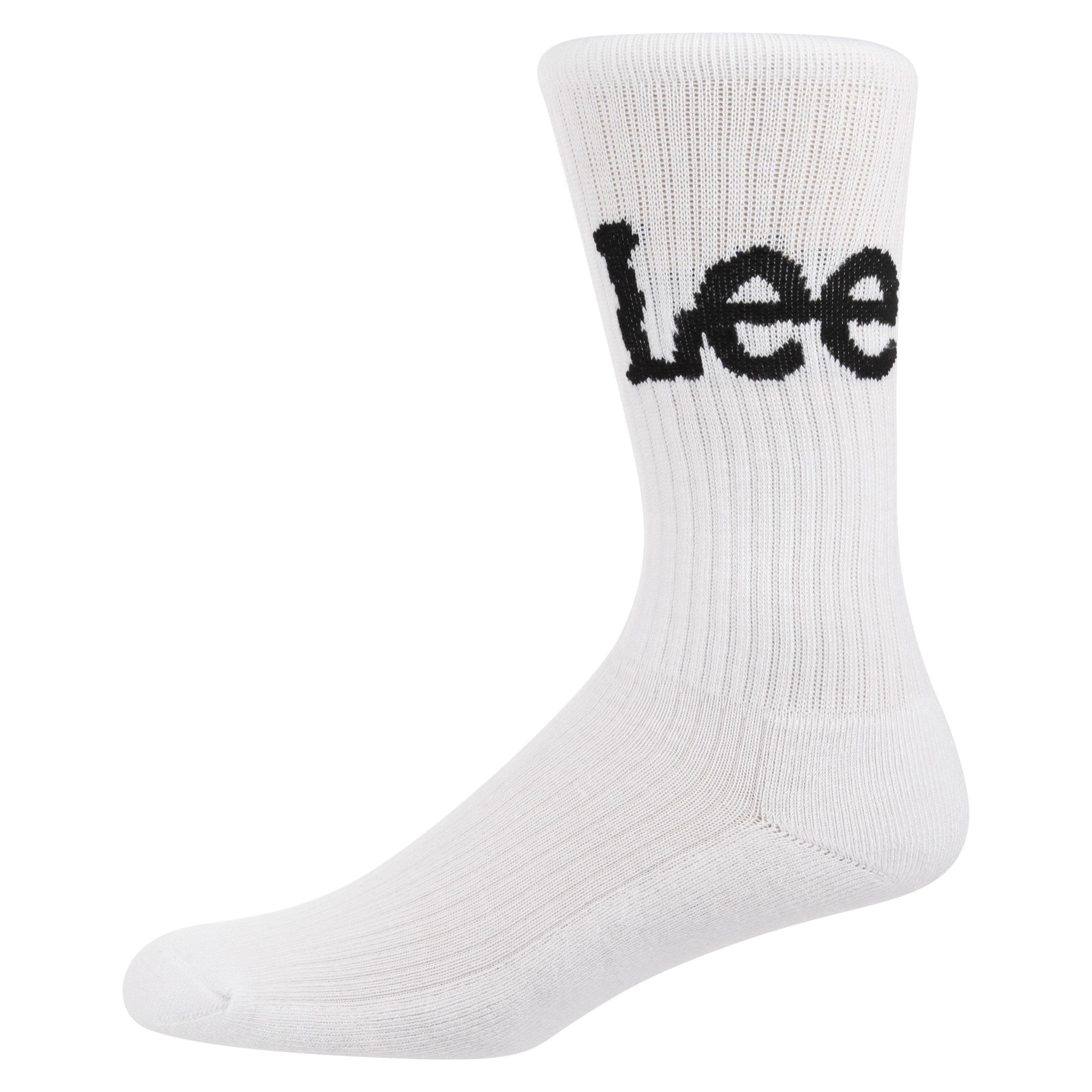 White - Lee - Cotton Crew Socks - 2