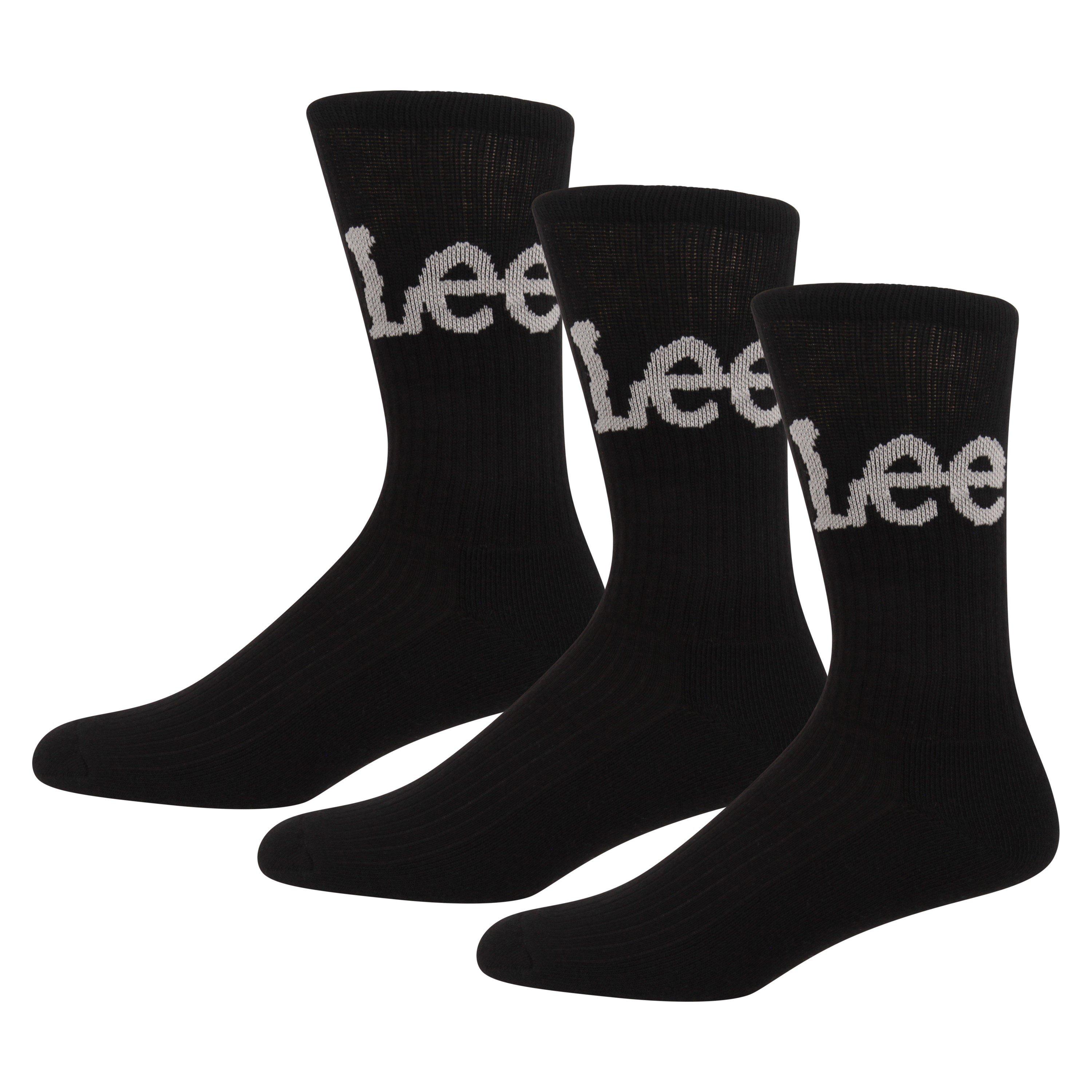 Black - Lee - Cotton Crew Socks - 1
