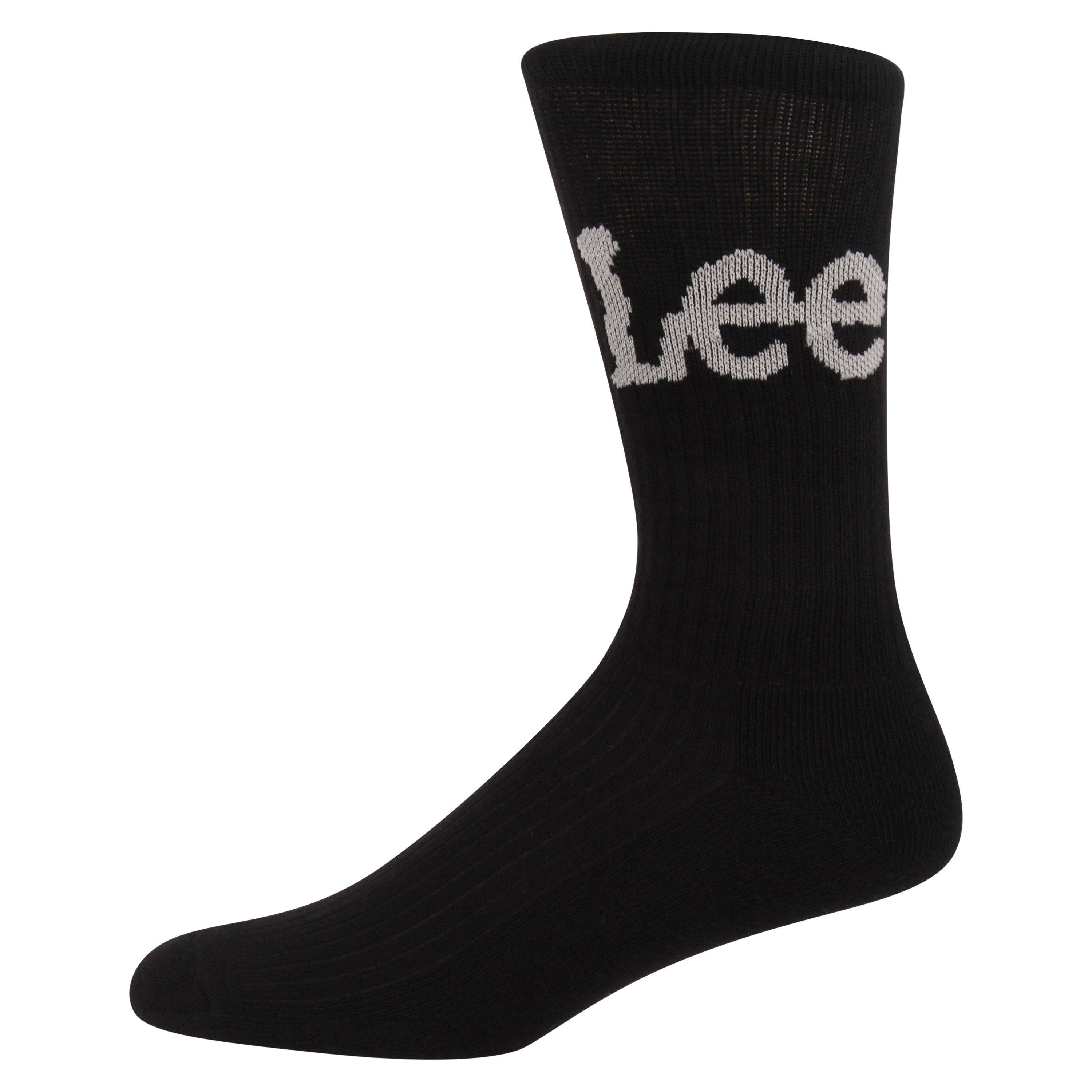 Black - Lee - Adults' Pack Crew Socks - 2