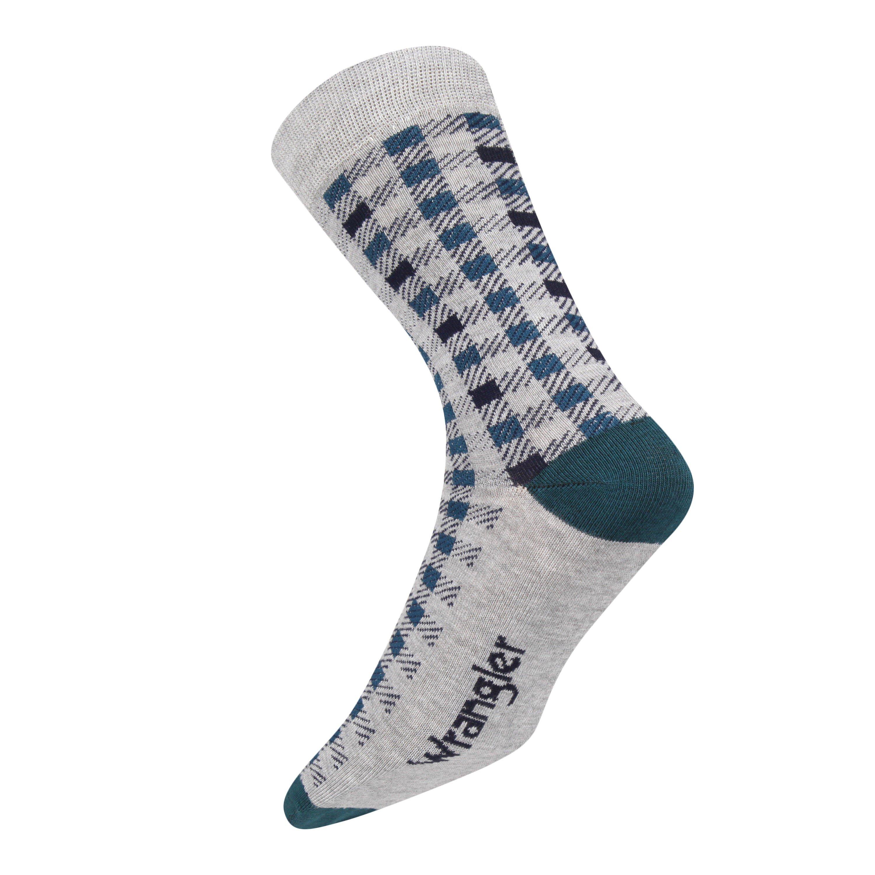 Gry/Tel/Nvy - Wrangler - Frier Crew Socks - 5