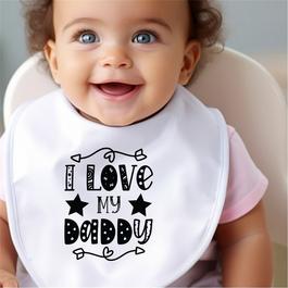 Aye Do Black & White I Love My Daddy Baby Bib 0306-BBYbib