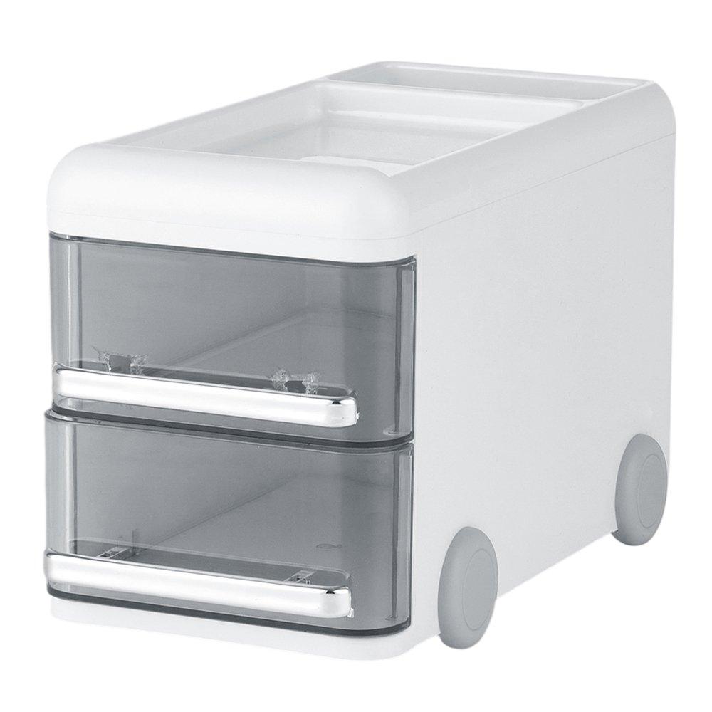 White - LIFE IDEAS - 2pcs Drawer Storage Organiser - 1