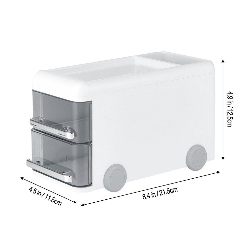 White - LIFE IDEAS - 2pcs Drawer Storage Organiser - 2