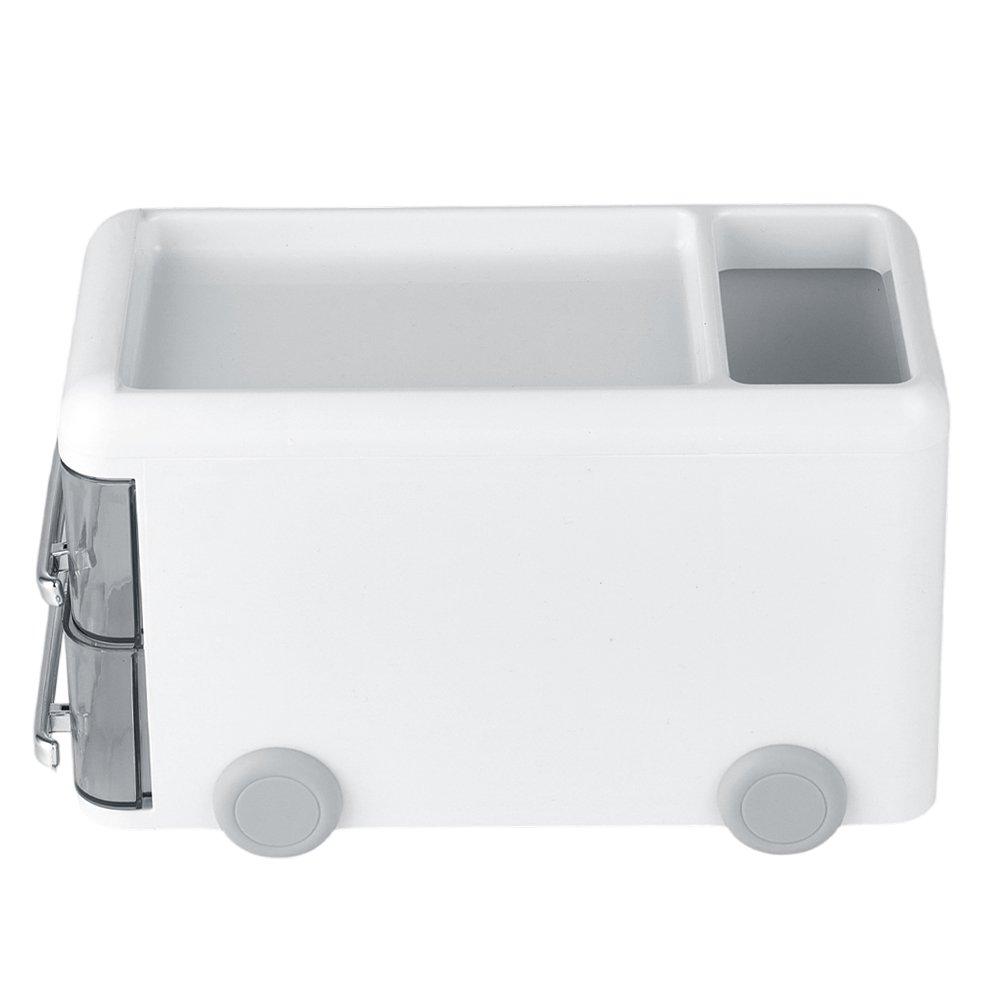 White - LIFE IDEAS - 2pcs Drawer Storage Organiser - 4