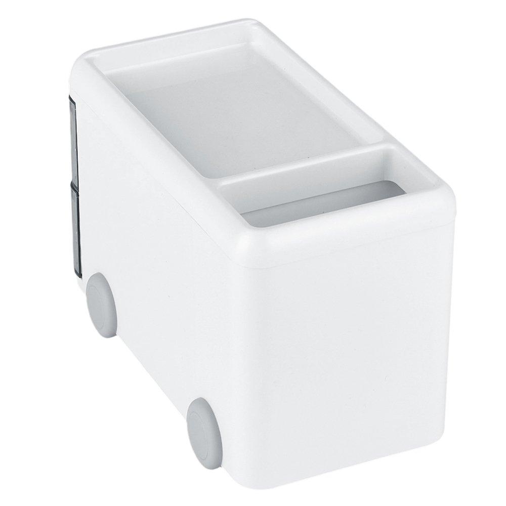 White - LIFE IDEAS - 2pcs Drawer Storage Organiser - 5