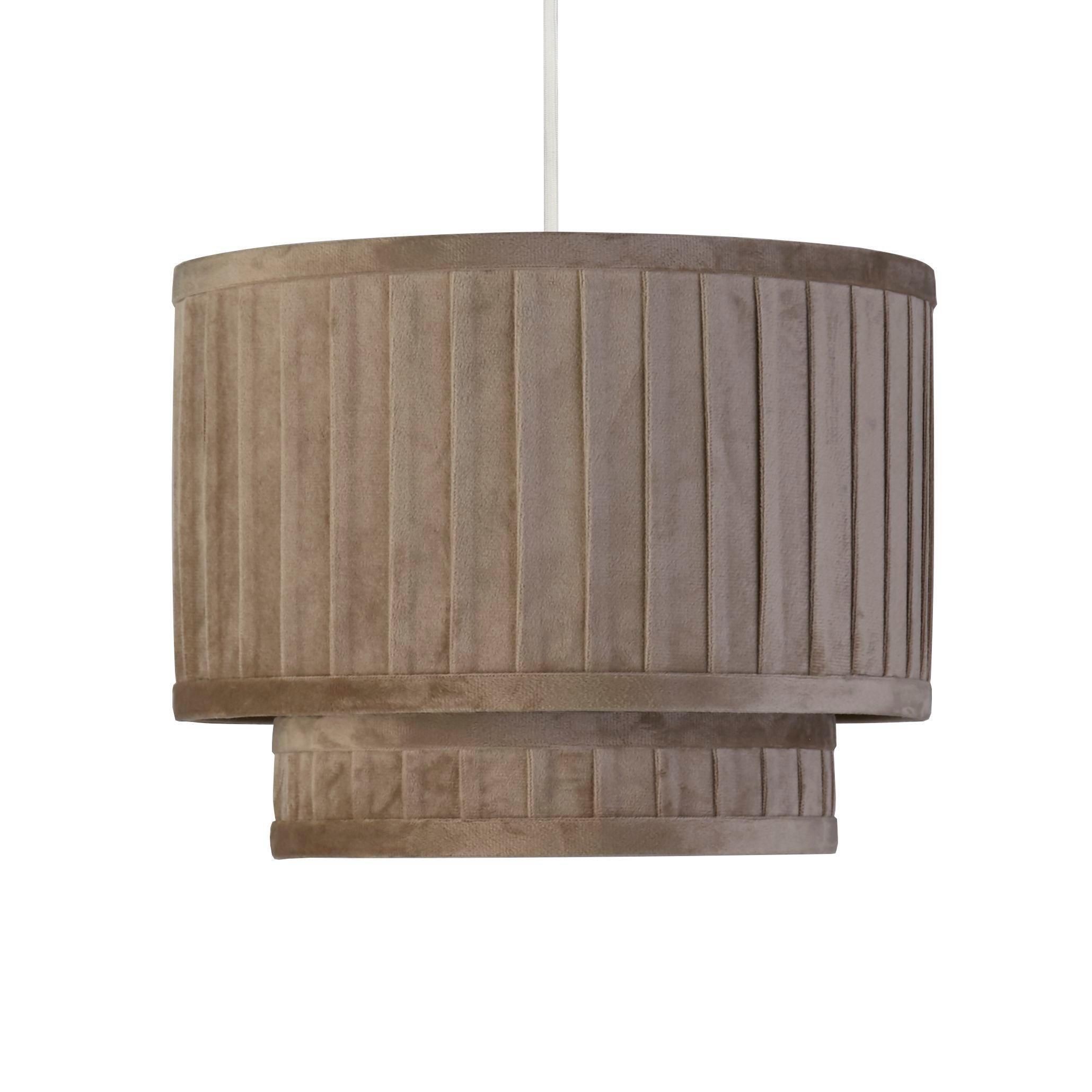 Taupe - Lighting Collection - Aurelia Taupe Wide Pleat Ceiling Shade - 3