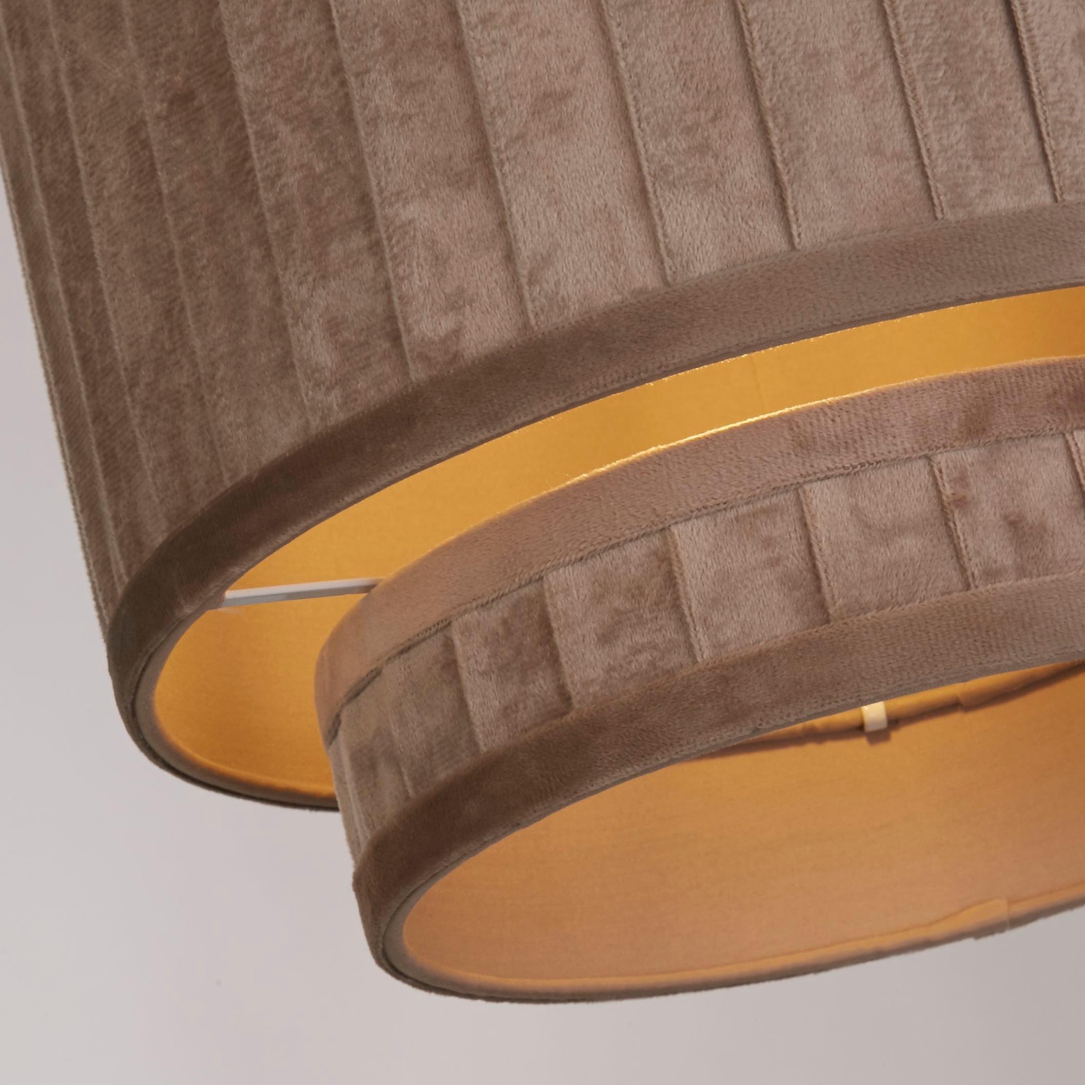 Taupe - Lighting Collection - Aurelia Taupe Wide Pleat Ceiling Shade - 4