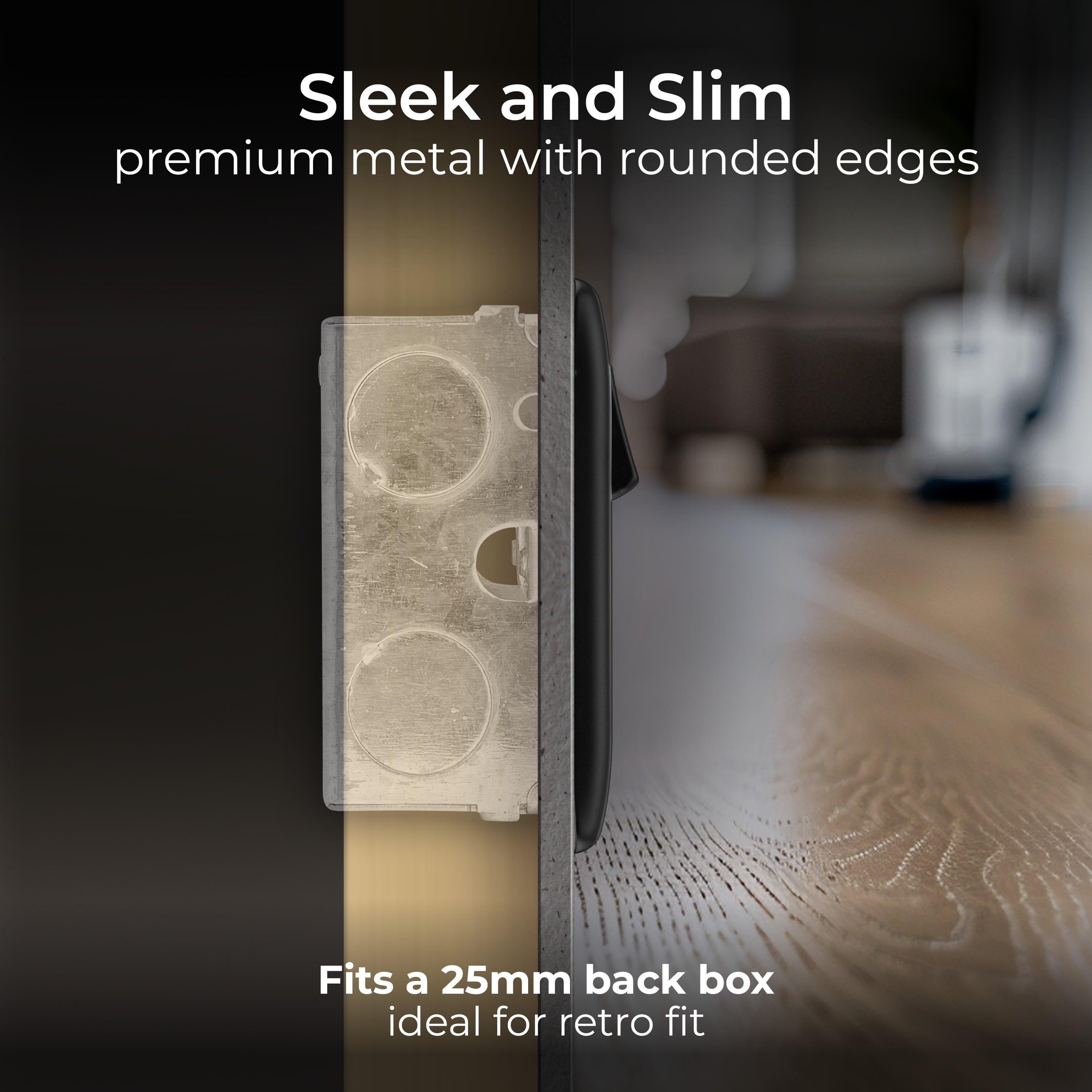 Matt Black - BG - BG Nexus Metal Double Socket USB A & C Ports - 6