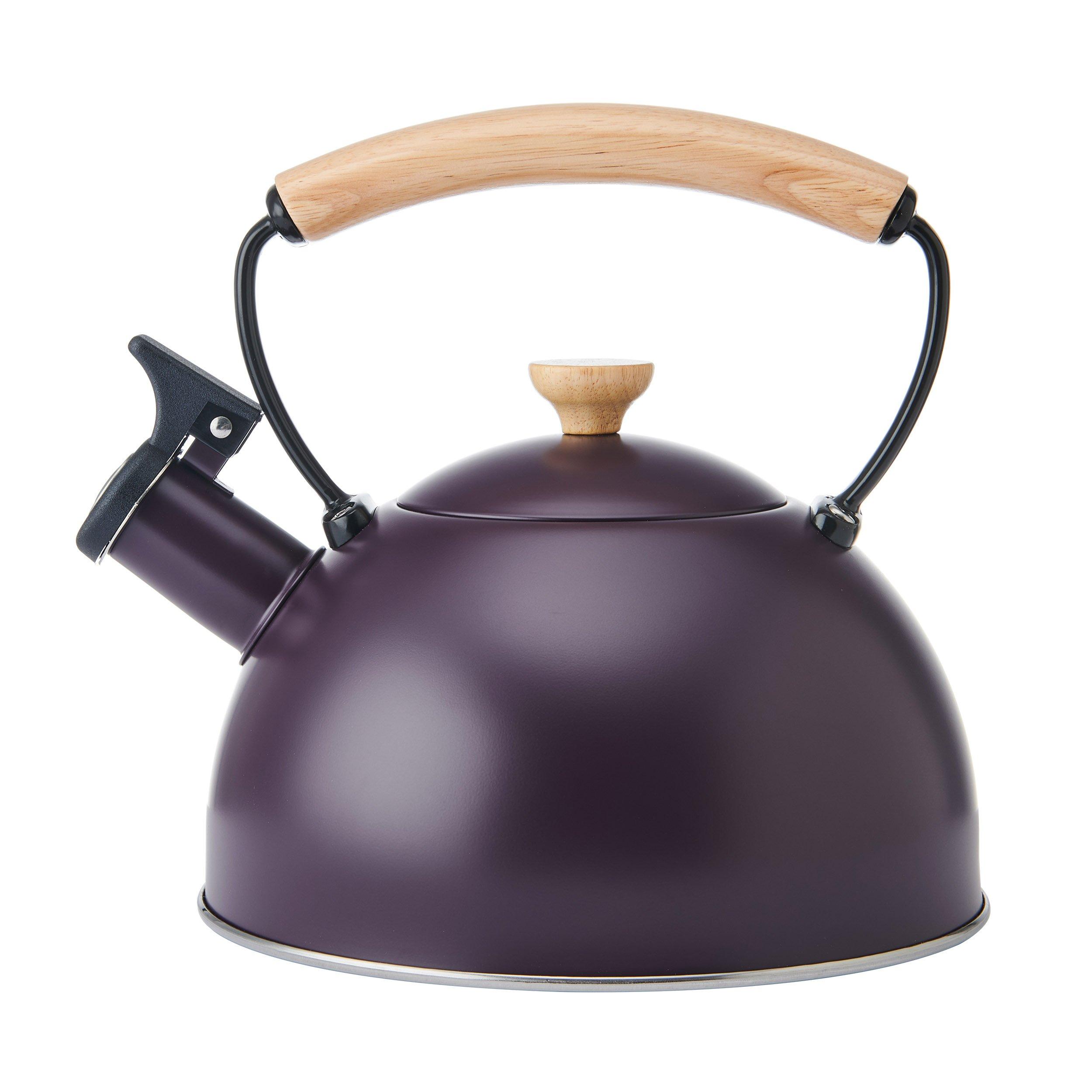Purple - La Cafetiere - Whistling Kettle In Modern Purple Col - 1