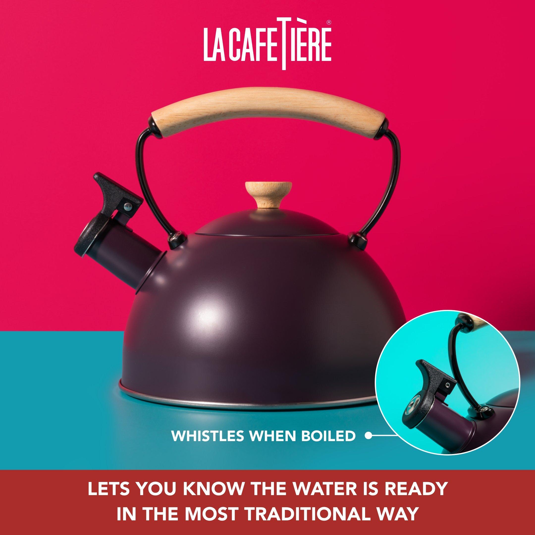 Purple - La Cafetiere - La Cafetiere Whistling Kettle In Modern Purple Col - 3