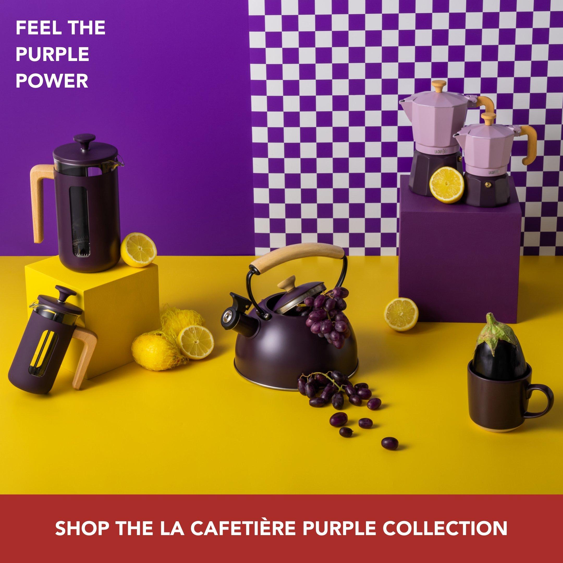 La Cafetiere Whistling Kettle In Modern Purple Col | FRASERS