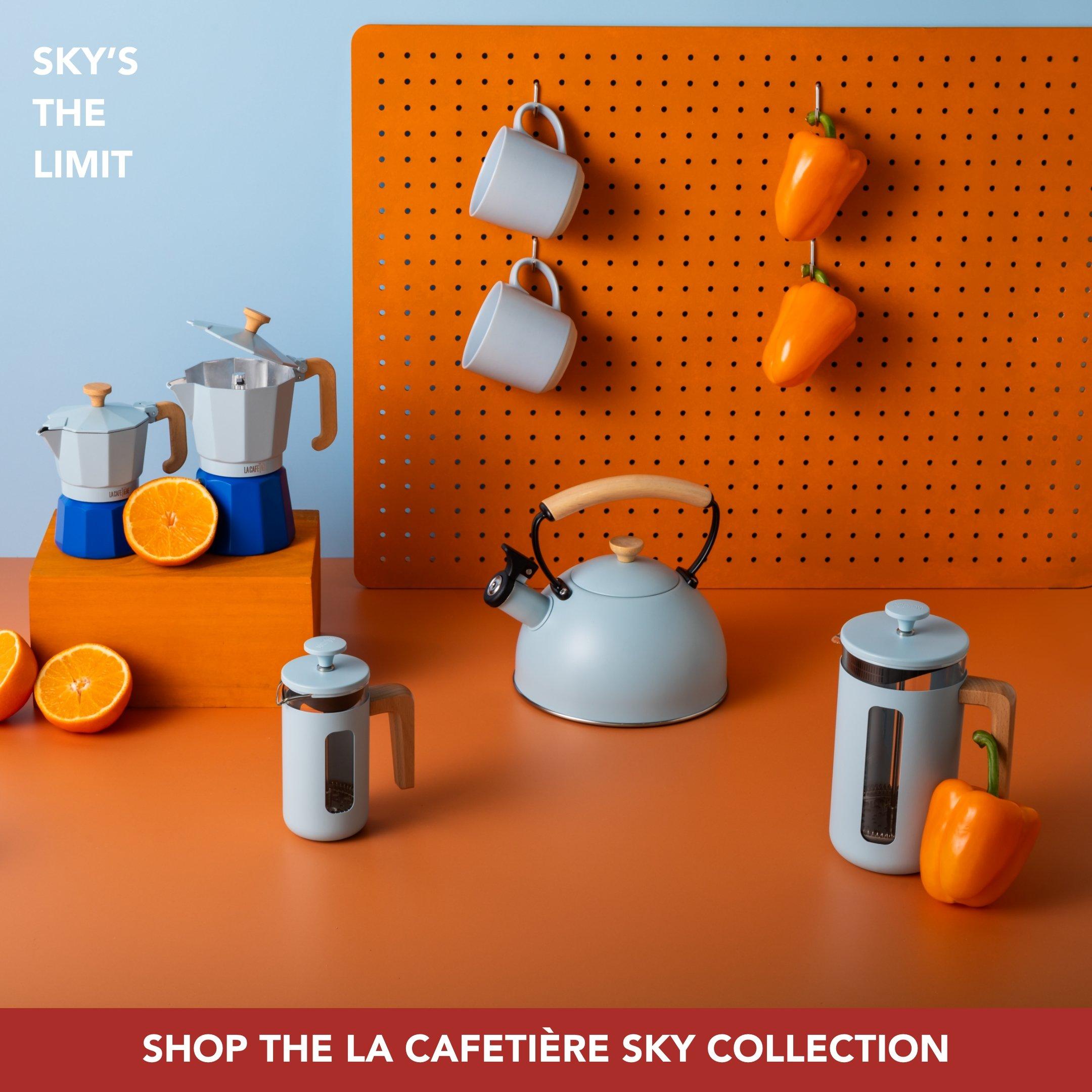 Blue - La Cafetiere - La Cafetiere Pisa 8 Cup Cafetiere In Sky Blue - 7