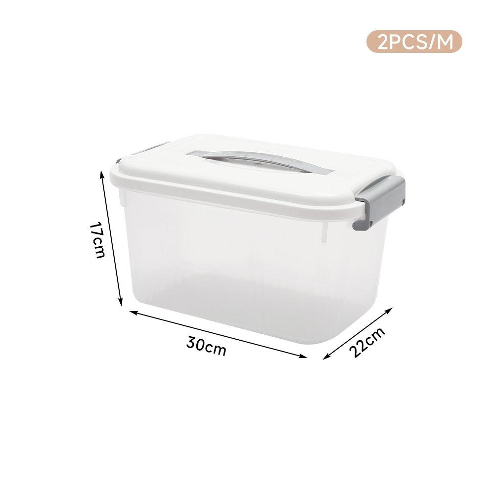 White/Clear - LIFE IDEAS - 4pcs Storage Box with Lid - 2