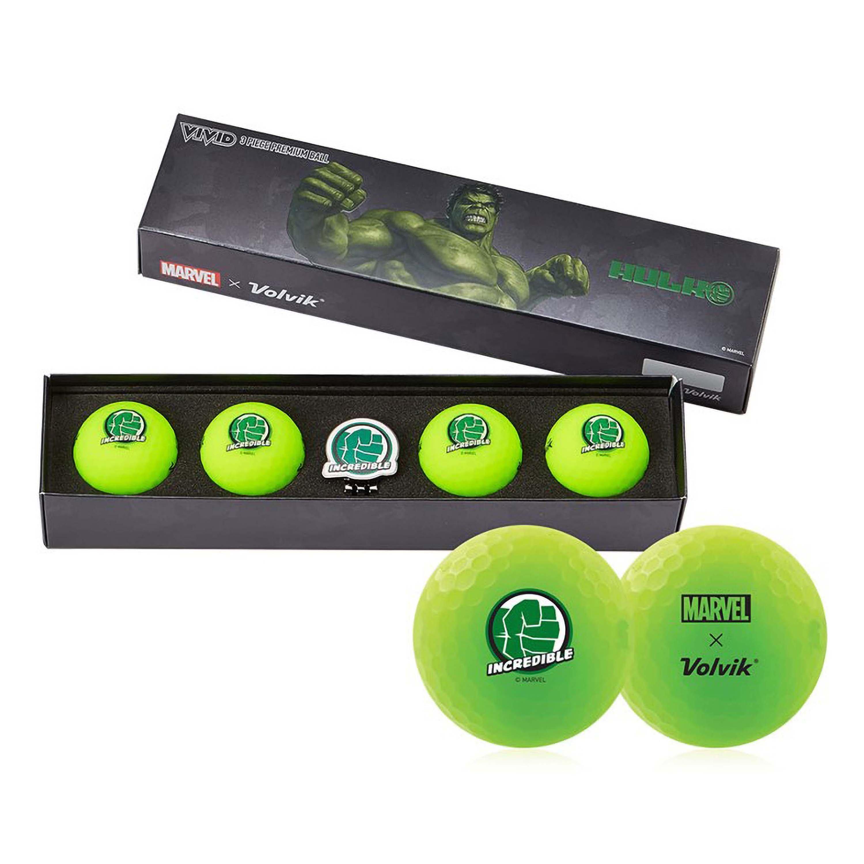Hulk - Volvik - Volvik VIVID Marvel Golf Ball Gift Sets