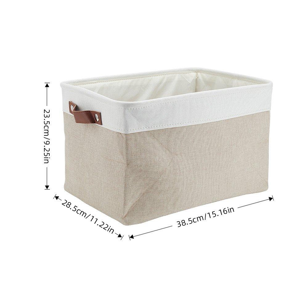 White/Beige - LIFE IDEAS - 3pcs Storage Basket - 2
