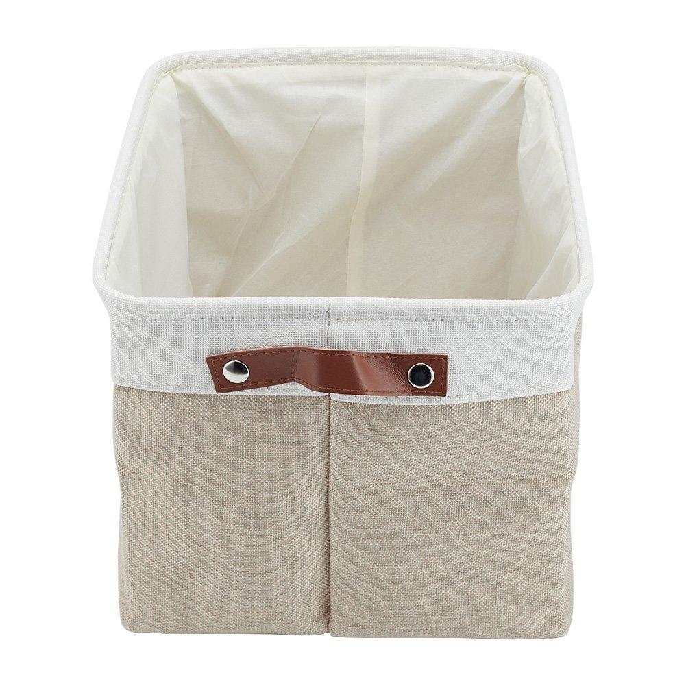 White/Beige - LIFE IDEAS - 3pcs Storage Basket - 5