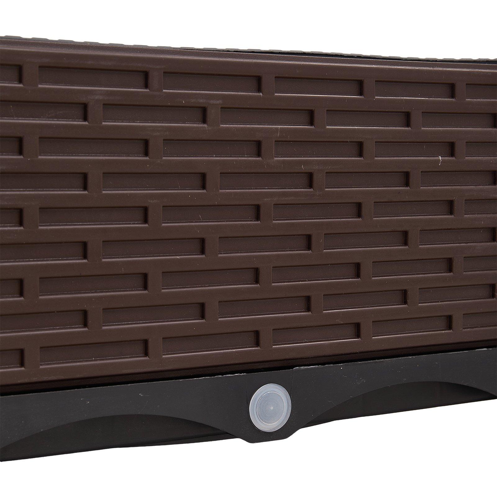 Brown/Black - LIFE IDEAS - 2pcs Plastic Raised Garden Bed Planter Box - 8