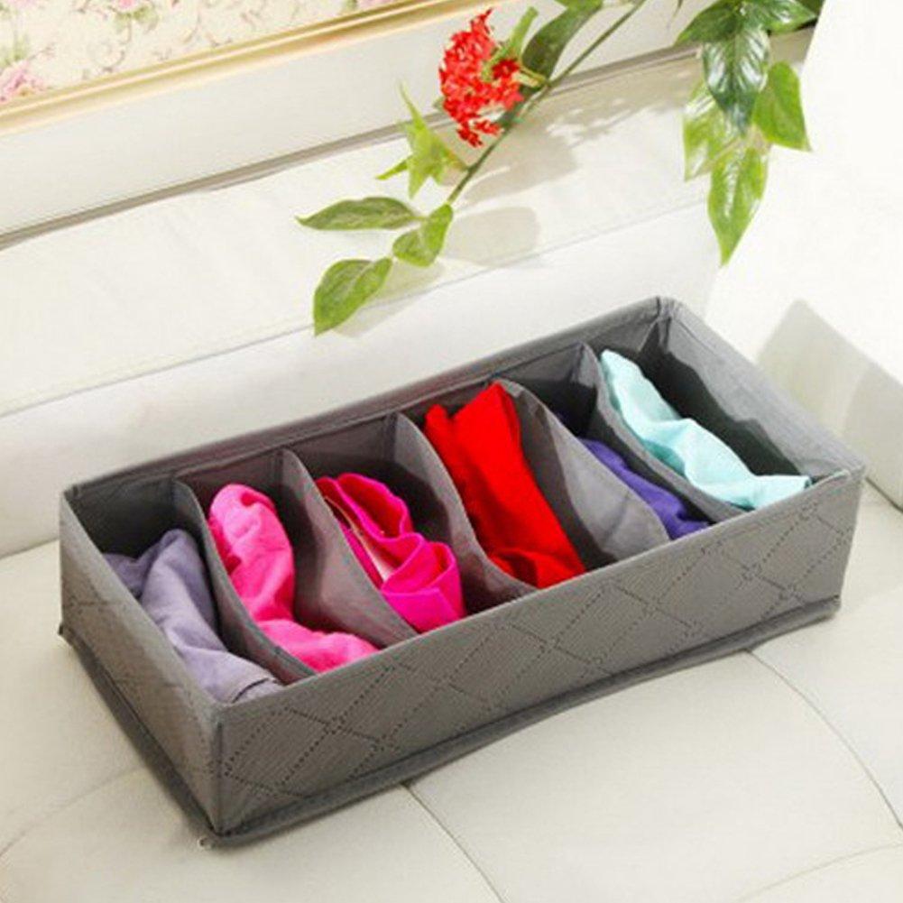 Grey - LIFE IDEAS - 2x Clothes Organizer Storage Box Set - 12