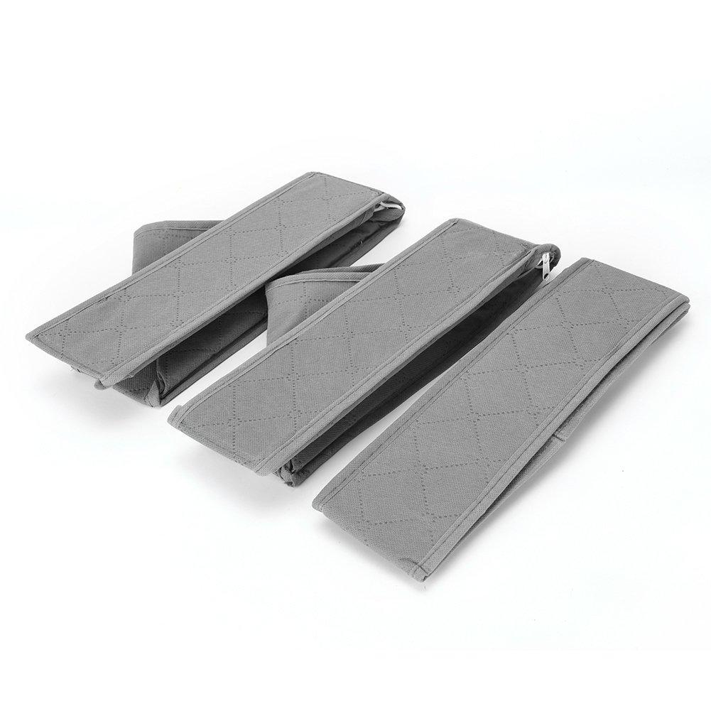 Grey - LIFE IDEAS - 2x Clothes Organizer Storage Box Set - 9