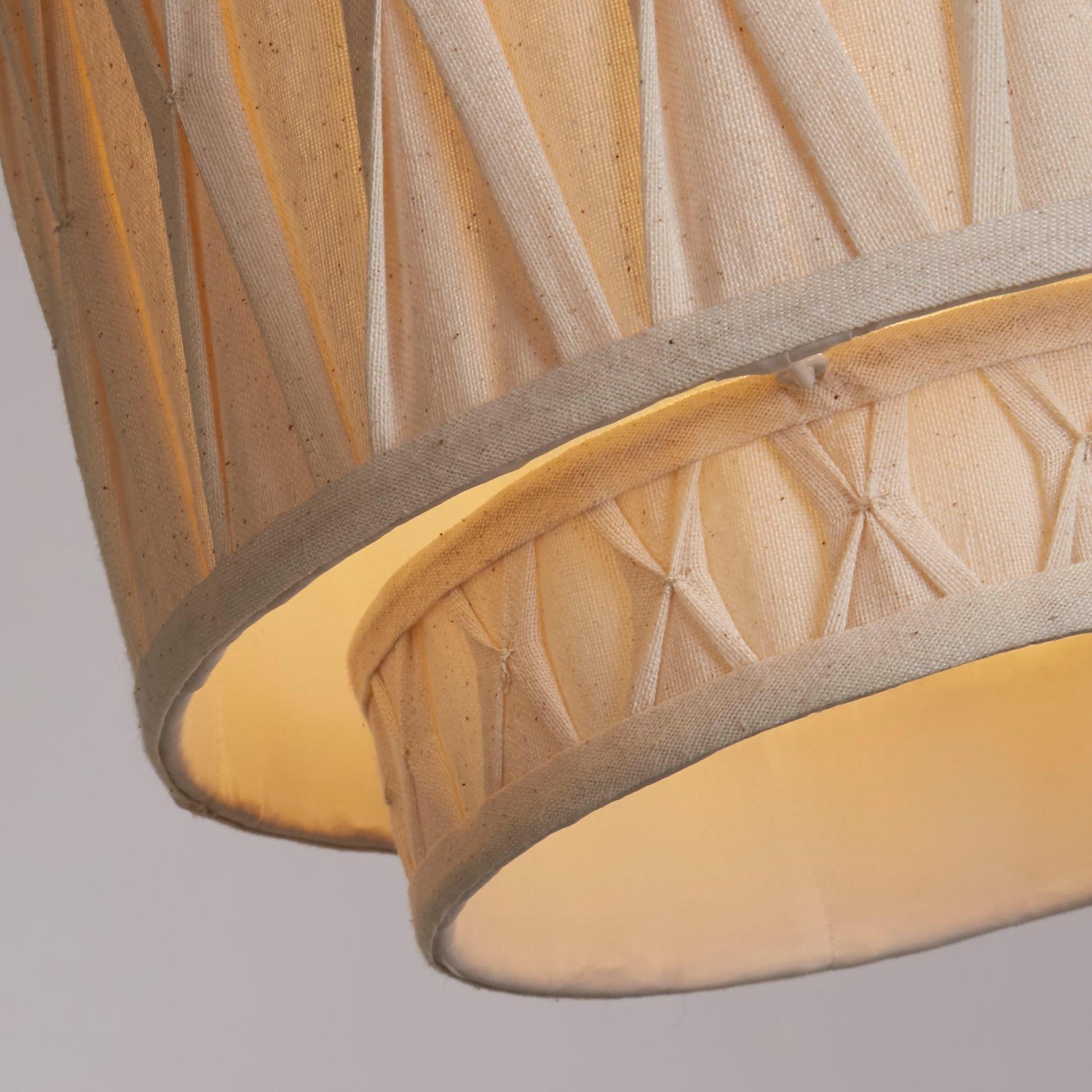 Cream - Lighting Collection - Aurelia Natural Pinch Pleat Ceiling Shade - 4