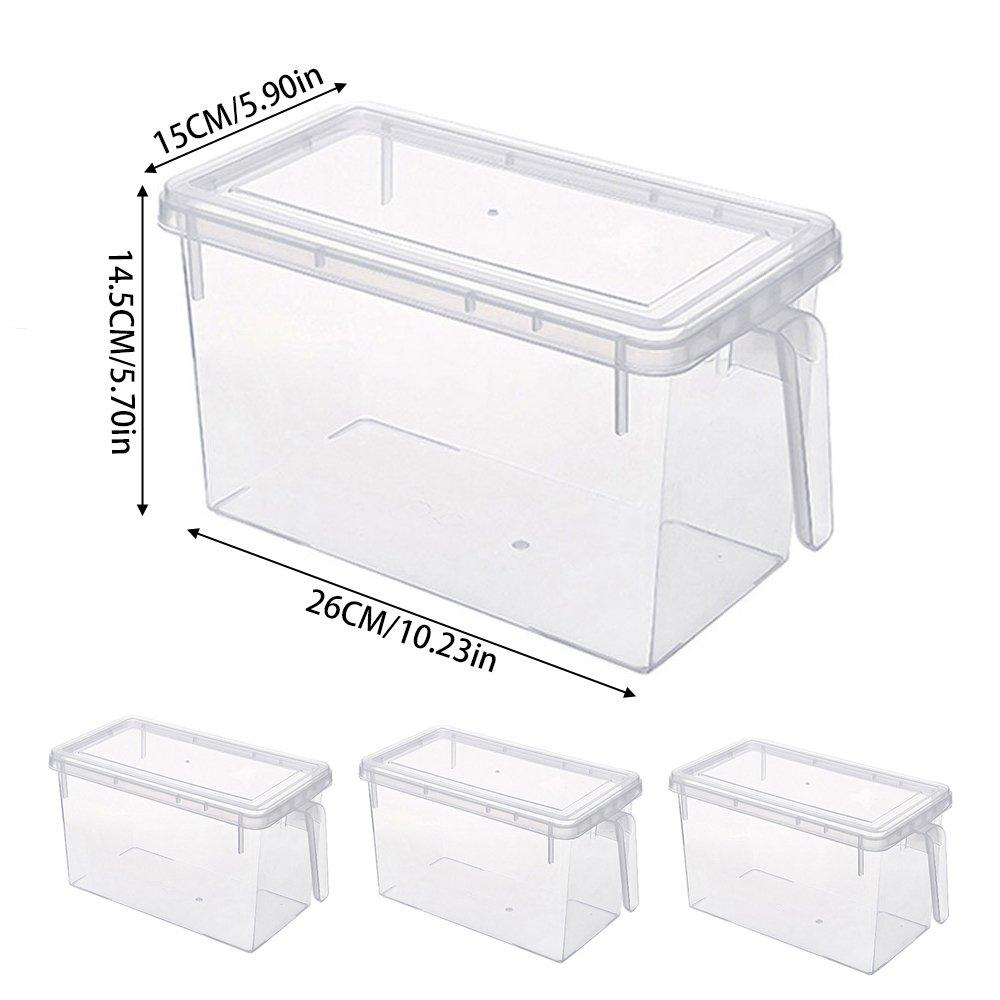 Clear - LIFE IDEAS - 8pcs Refrigerator Food Storage Container - 4