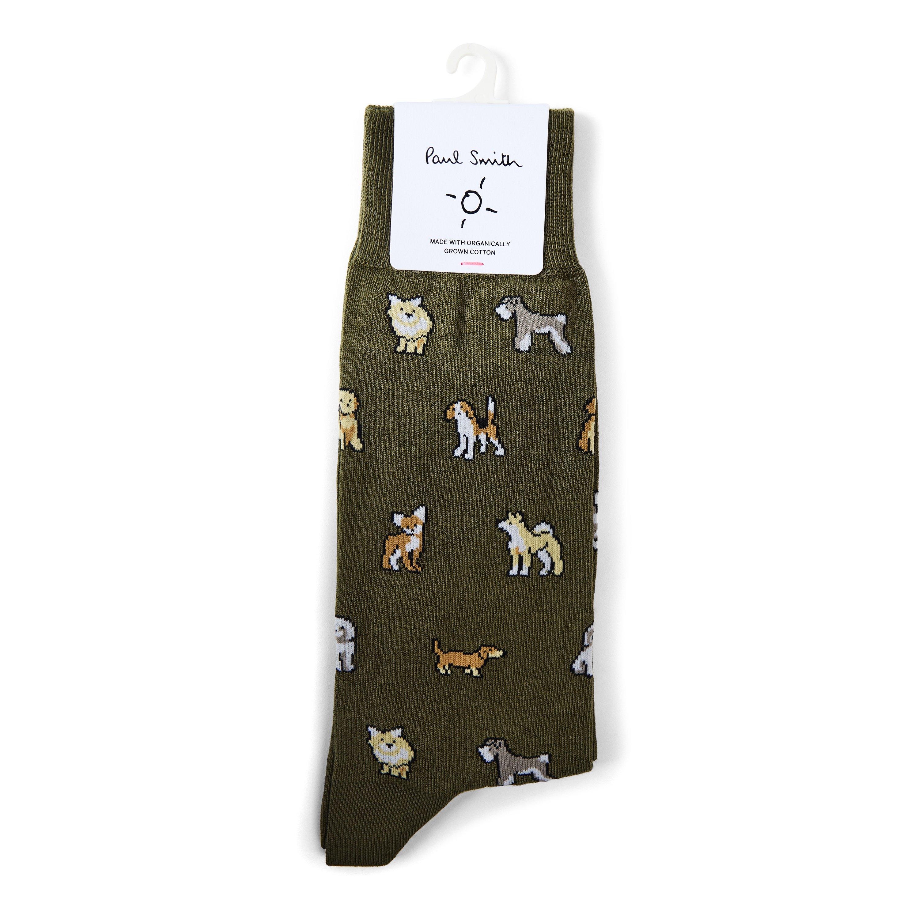 GREEN - Paul Smith - PAUL SMITH KYOTO DOG SOCK - 2
