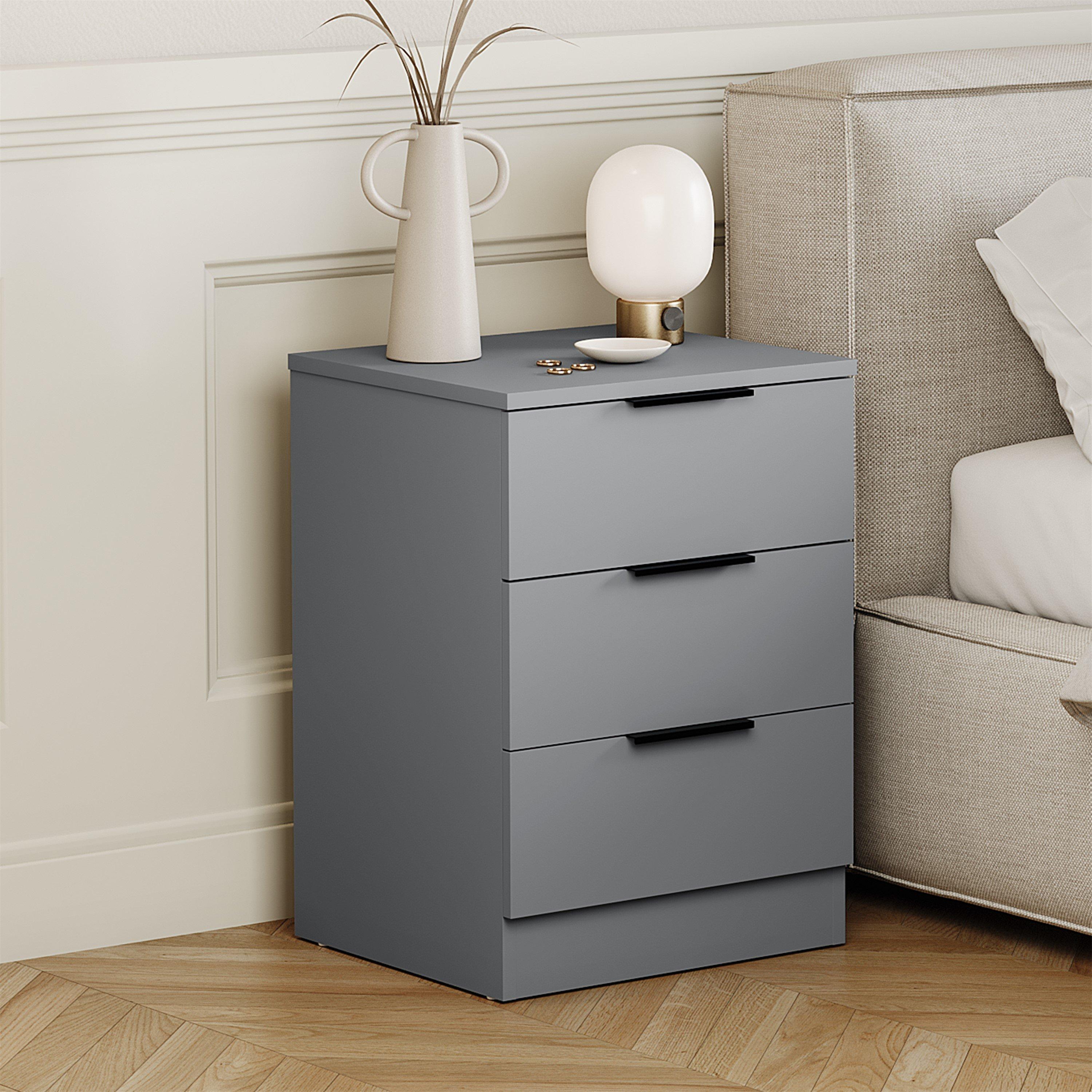 Trega 3 Drawer Bedside Chest