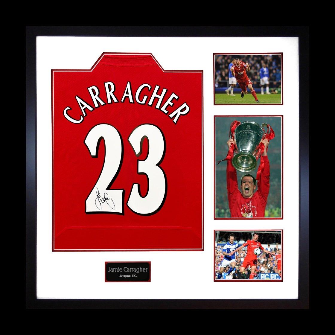 Red - The Fan Cave - Jamie Carragher Signed Liverpool Shirt Elite Frame - 1