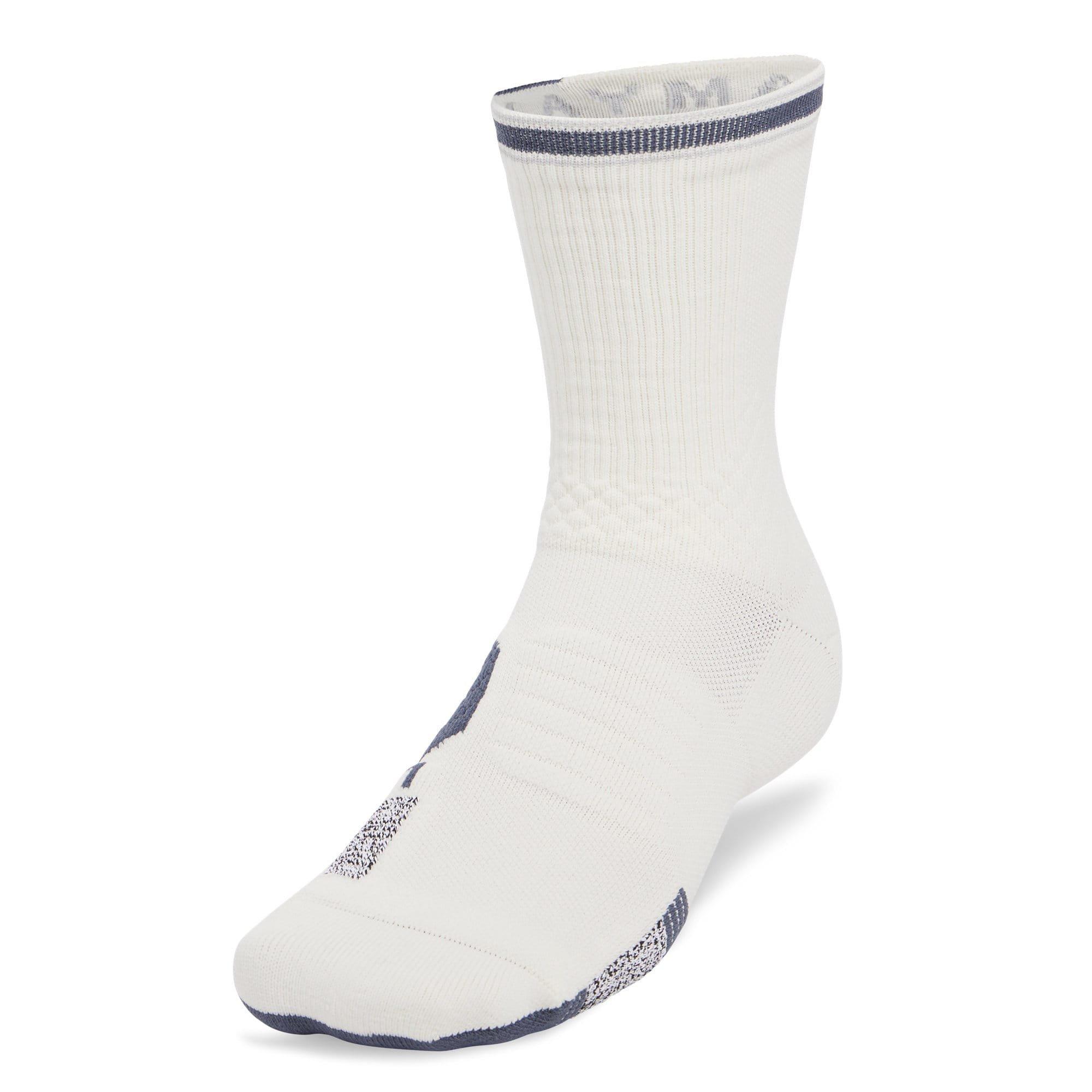 White - Under Armour - Armour Dry Playmaker 3 Pack Mid Crew Socks - 2