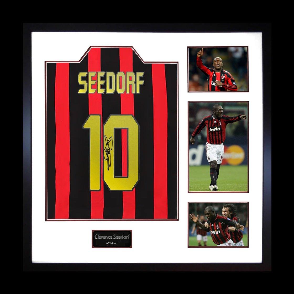 Red - The Fan Cave - Clarence Seedorf Signed AC Milan Shirt Elite Frame - 1