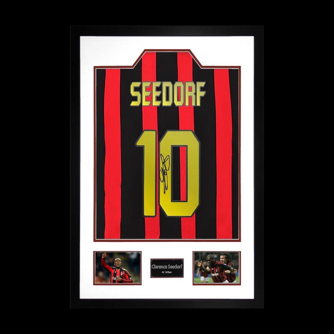 Red - The Fan Cave - Clarence Seedorf Signed AC Milan Shirt Premium Fra - 1
