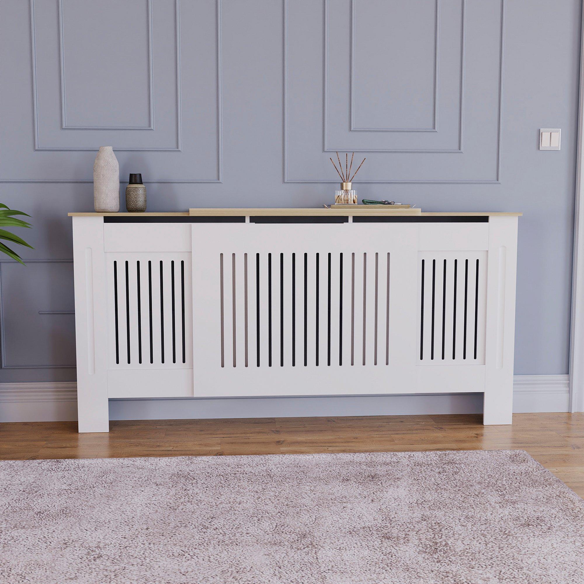 White - Lassic - Vida Designs Arlington Adjustable Radiator Cover - 3