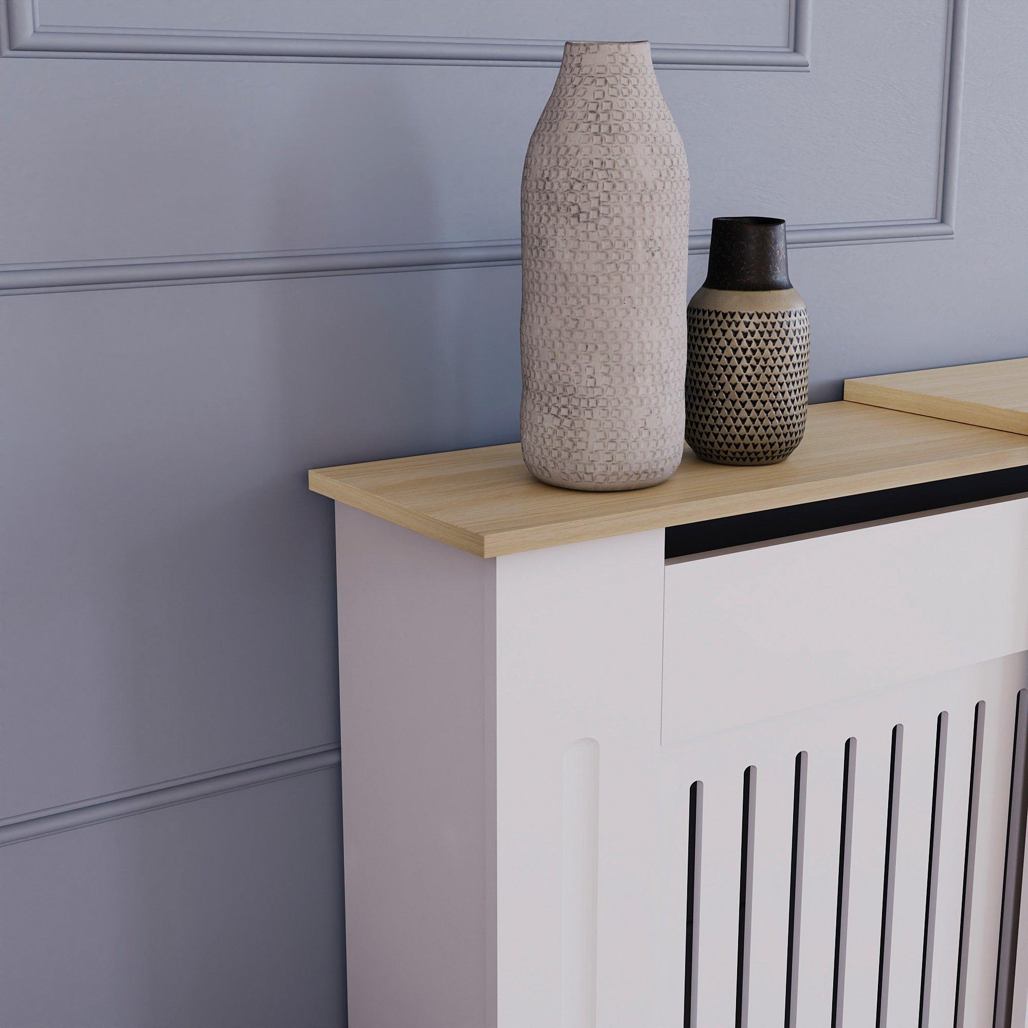 White - Lassic - Vida Designs Arlington Adjustable Radiator Cover - 5