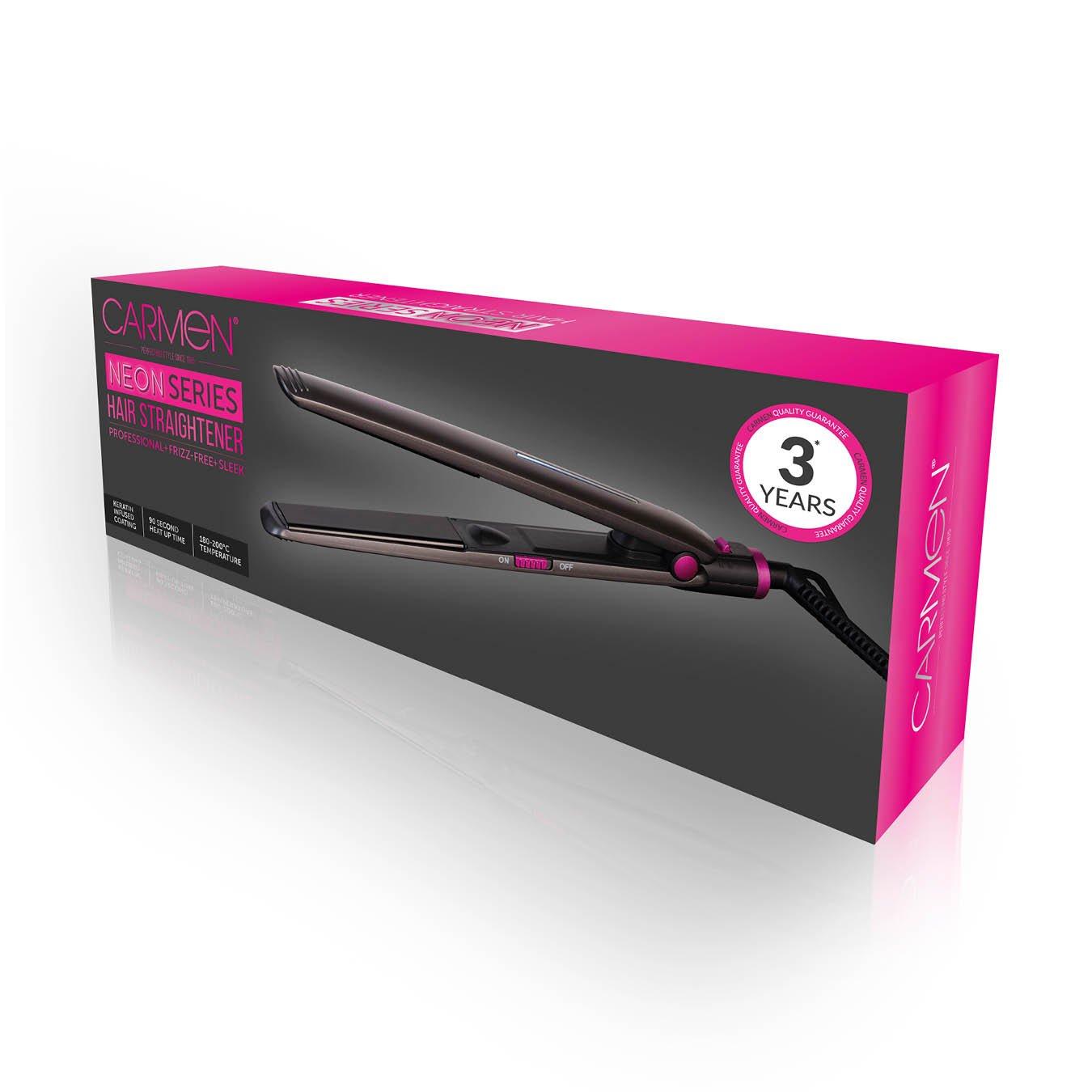 Graphite - Carmen - Neon Straightener Grey/Pink - 9