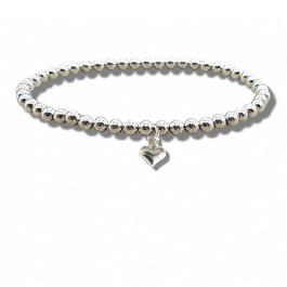 Aye Do Girls Mini Puff Heart Beaded Bracelet NP-SBSSminhr