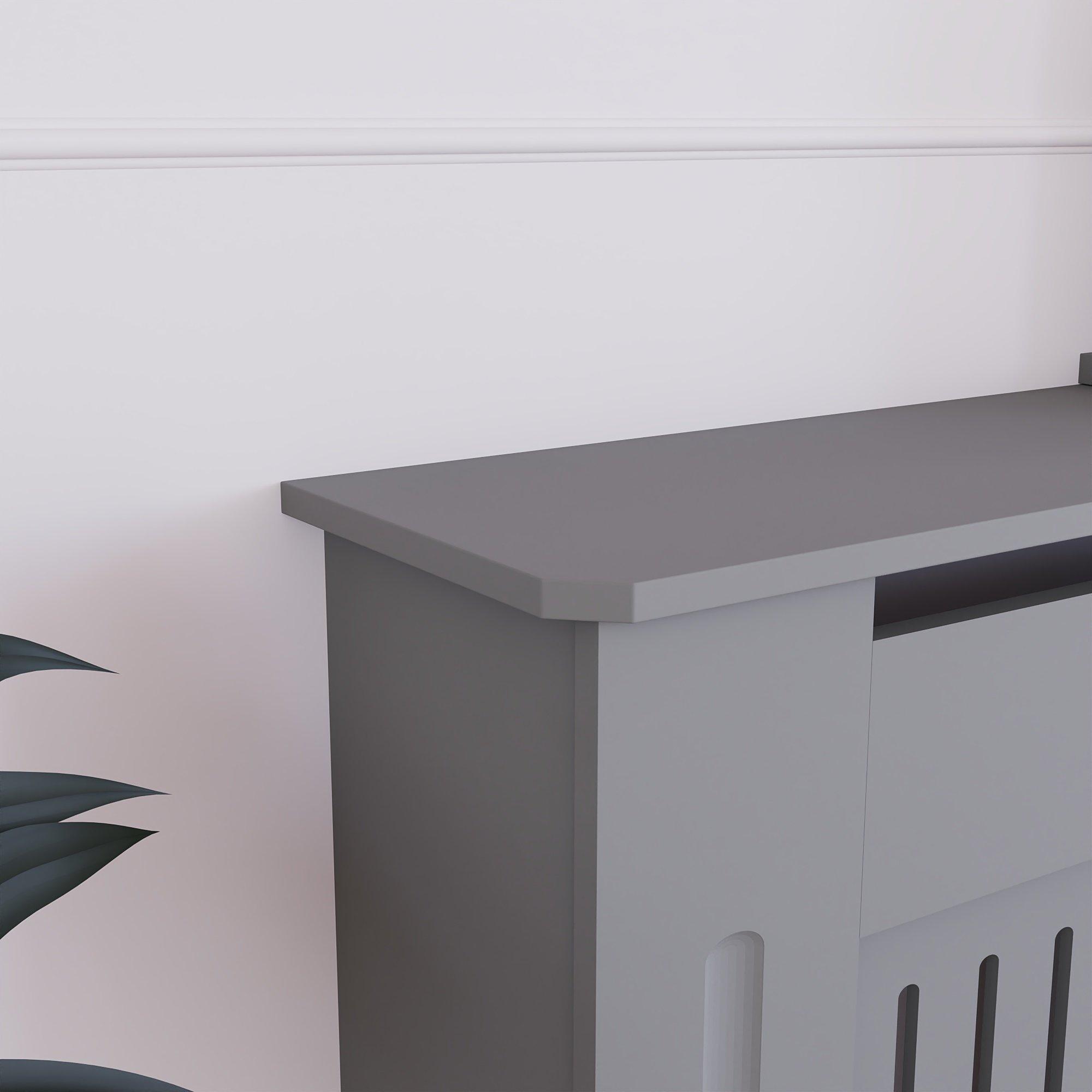 Grey - Lassic - Vida Designs Chelsea Adjustable Radiator Cover - 5