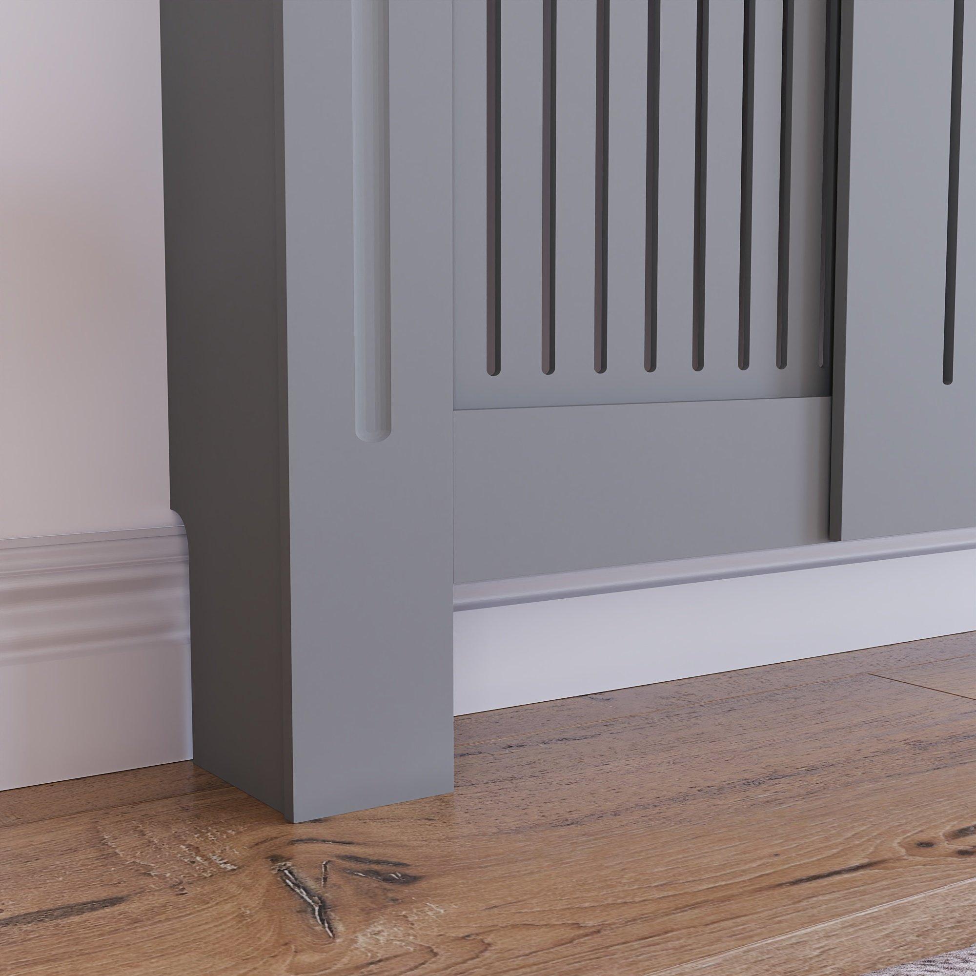 Grey - Lassic - Vida Designs Chelsea Adjustable Radiator Cover - 6