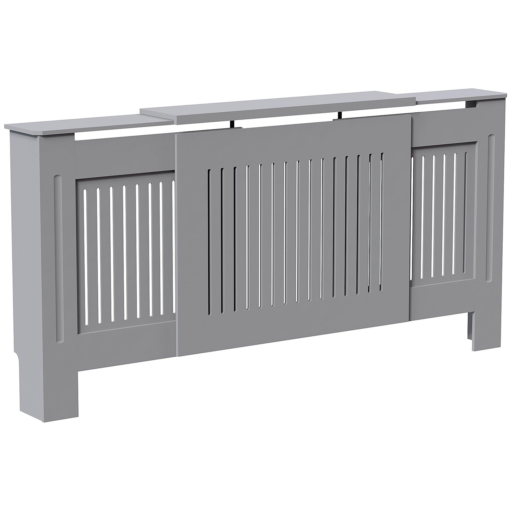 Grey - Lassic - Vida Designs Chelsea Adjustable Radiator Cover - 8